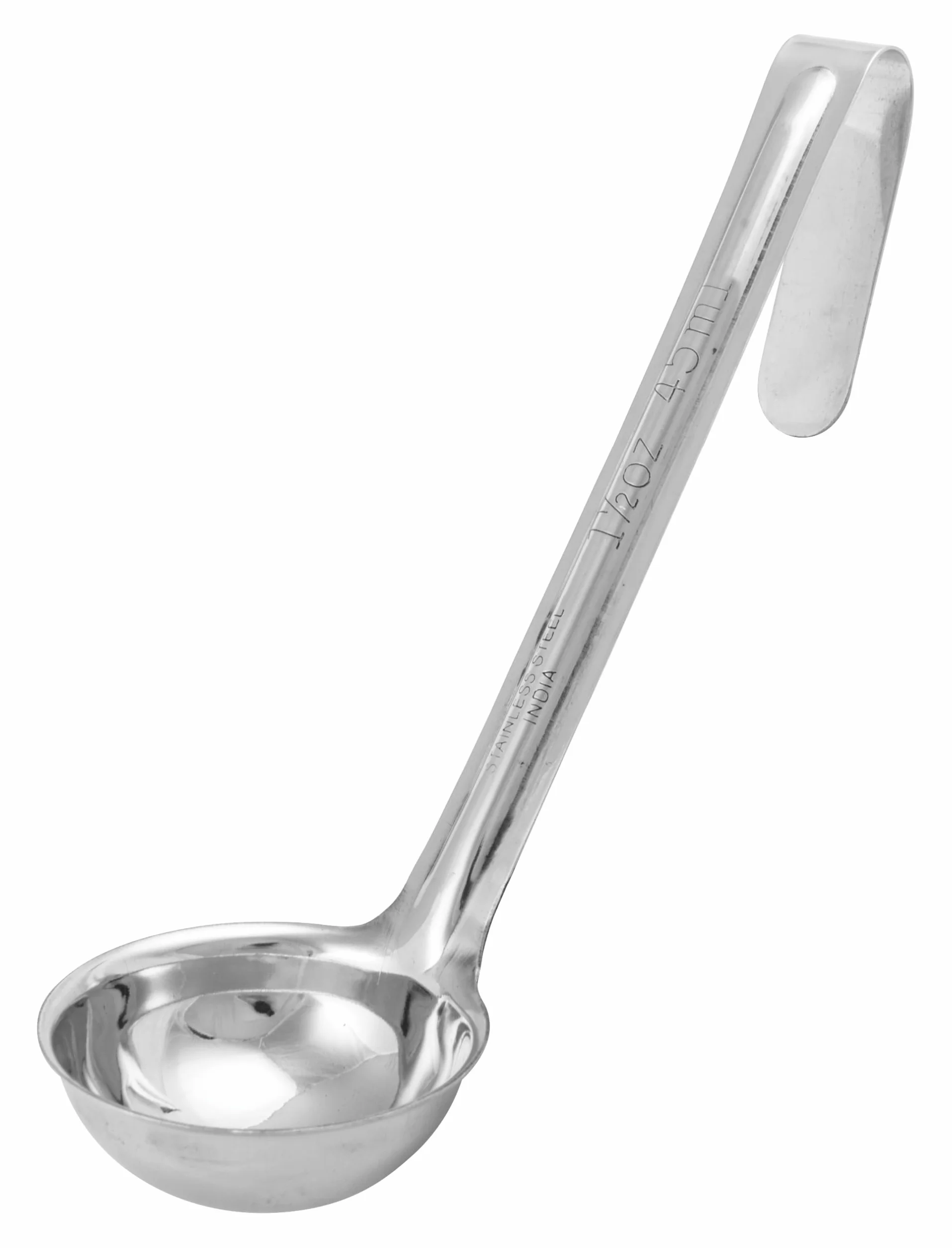 Winco Cucharón de acero inoxidable de una pieza, 1.5 onzas, 6 pulgadas