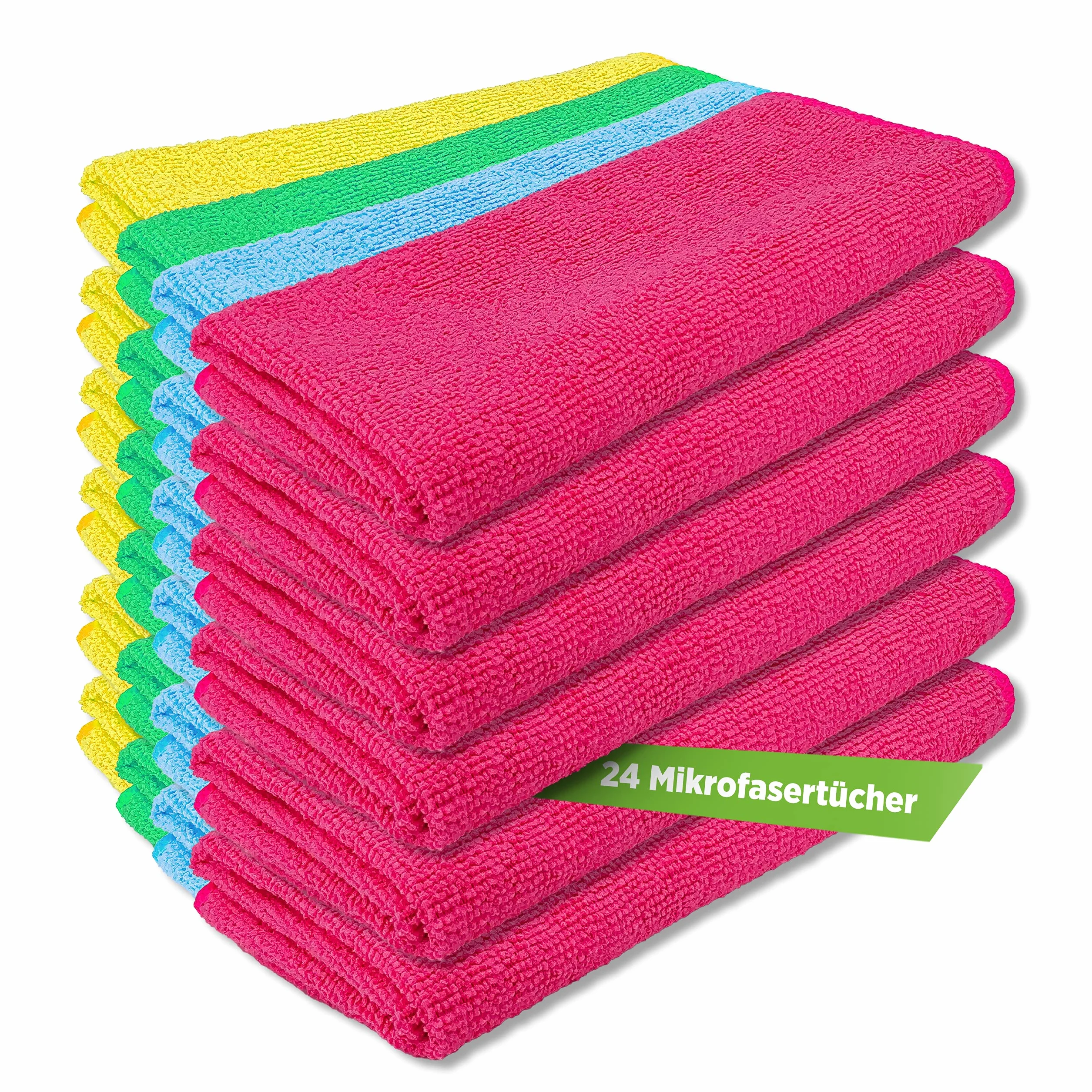 BIOHY Paños de Microfibra (Juego de 4) | Sistema de Cuatro Colores para una Limpieza Ideal para la Limpieza de cocinas, Muebles y Sanitarios