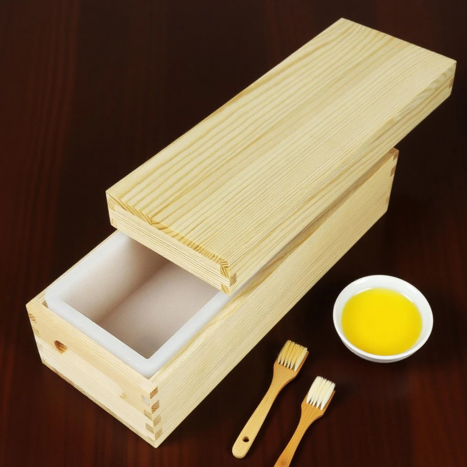 Moldes De Silicona Para Jabón 1300ml Antiadherente Fácil Desmoldeo | Molde Rectangular De Silicona Para Jabón En Barra Para Manualidades Hecho A Mano Chocolate