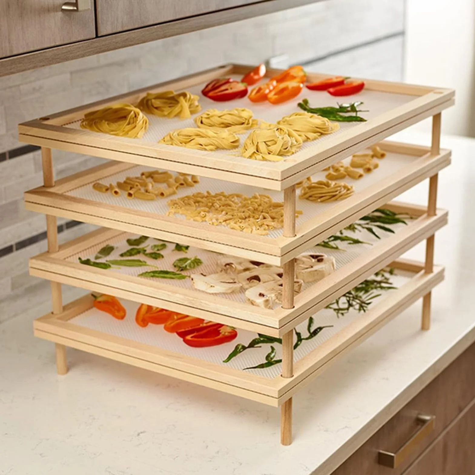 Accesorios De Secado Que Aumentan Las Rejillas De Secado De La Cocina Que Limpian Las Rejillas De Almacenamiento De Almacenamiento De Secado De La Cocina Que Mantienen Ingredientes Frescos Estándares