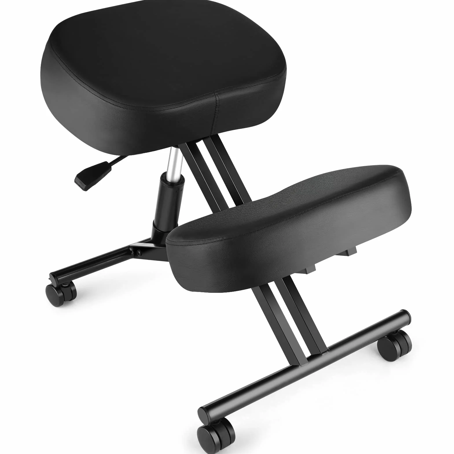 Himimi Silla de Rodillas, ergonómica, Ajustable a la Rodilla, para la Postura, para casa y Oficina, 57 x 46 x 70,99 cm; 7 kg, Altura Ajustable de 53,34 a 71,12 cm, Negro