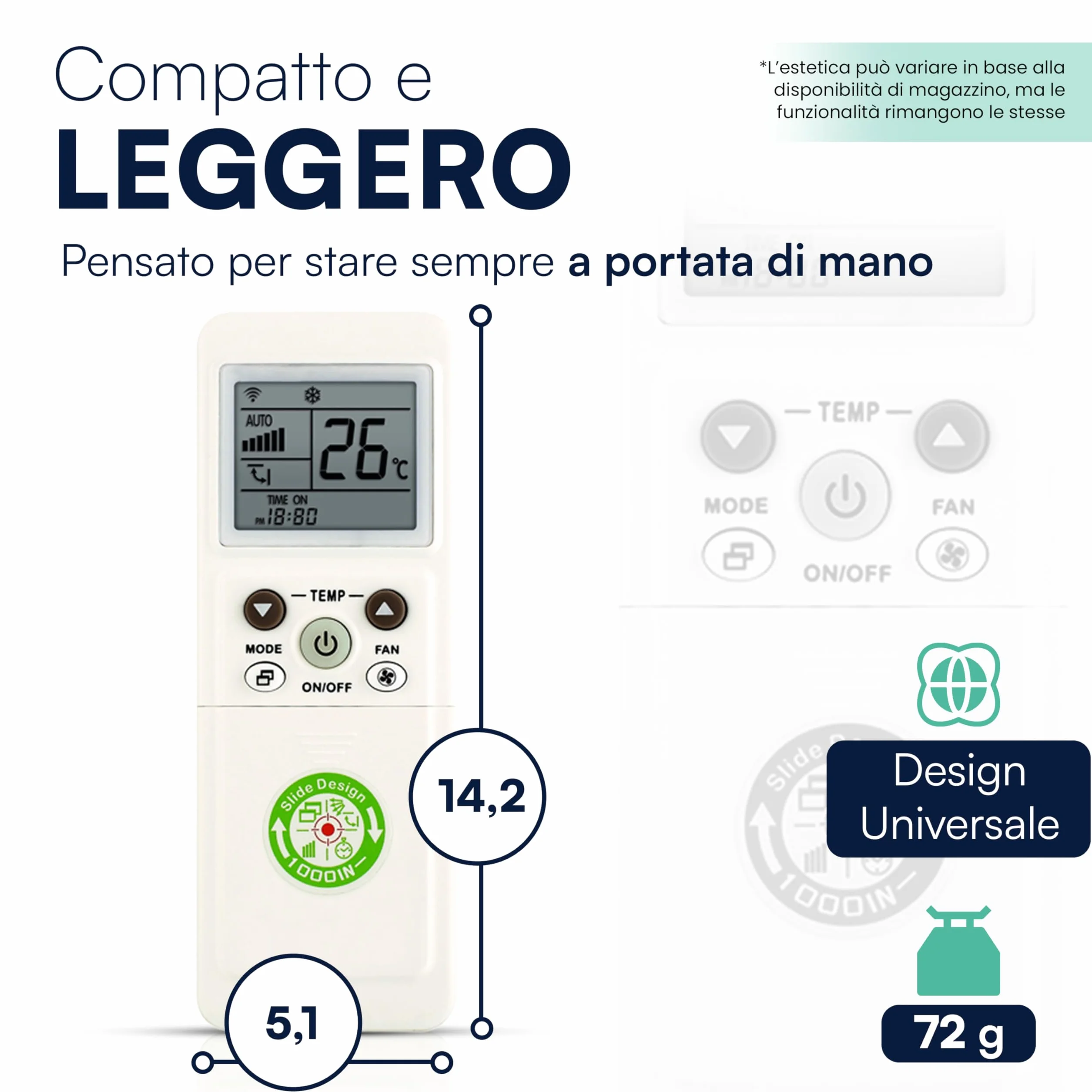 Mando a distancia universal para aire acondicionado con temporizador