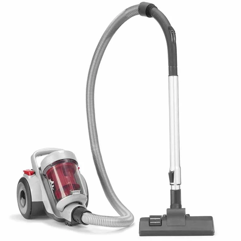 Aspirador Turbo 900W Potente y Robusto | Depósito 1500ml | Cable 4m | Rueda 360° | Diseño Moderno Gris y Rojo | Limpieza Rápida y Eficiente para el Hogar