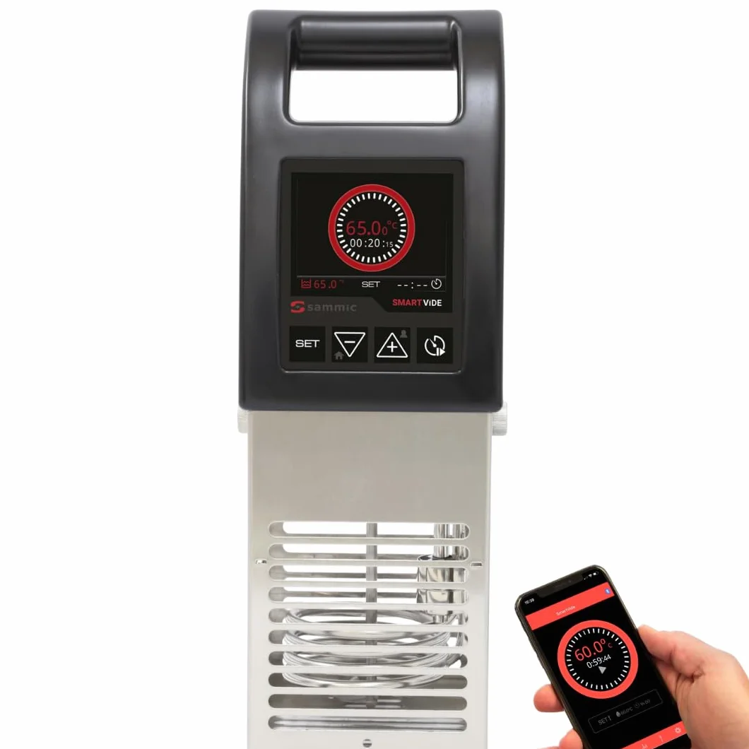 YOMMAK Cocedor Sous Vide Profesional Sammic Smart Vide 7 Premium | Roner Cocina Baja Temperatura | 56L 2000W Bluetooth | Roner Cocina al Vacío de Alta Precisión | Slow Cooker Circulador de Inmersion