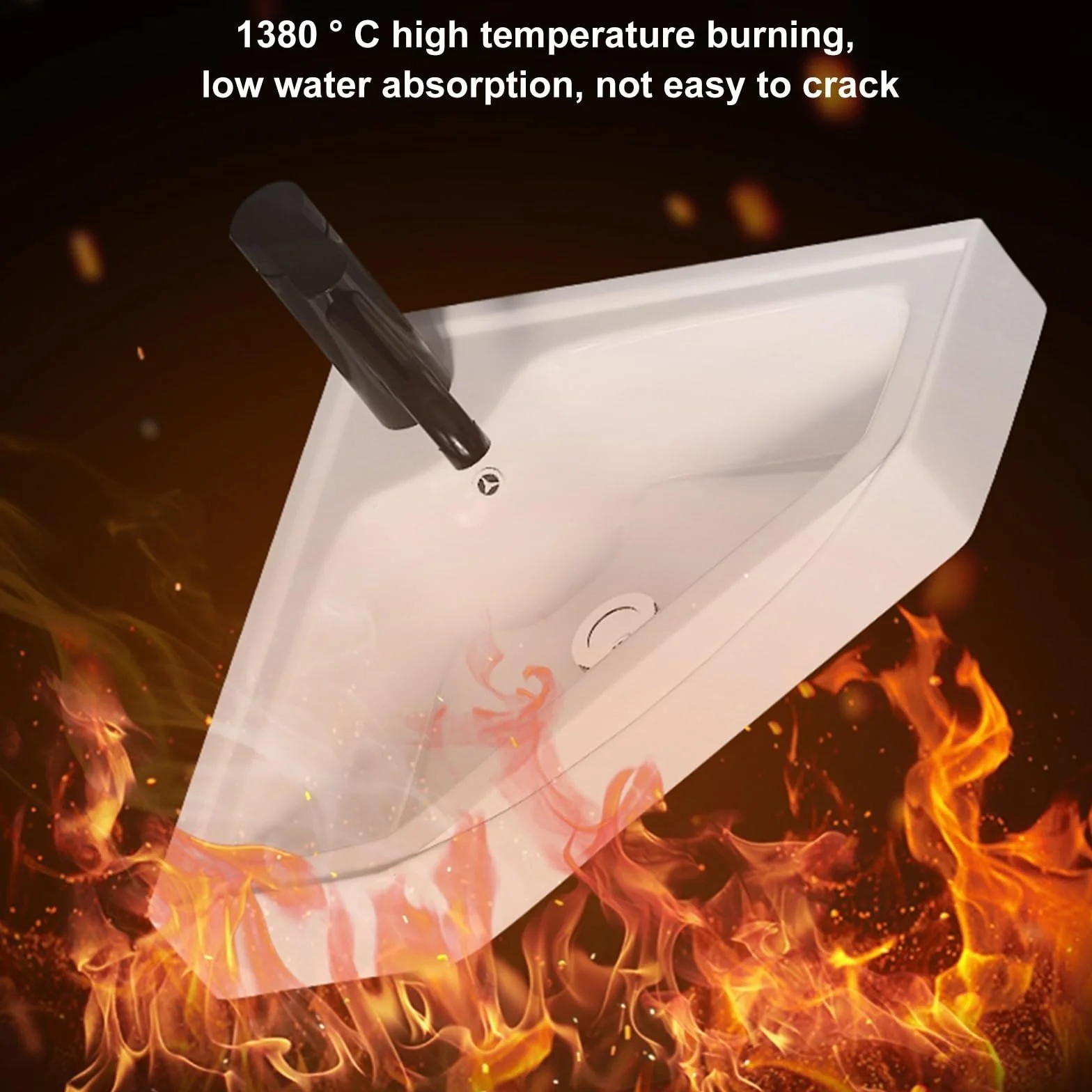 SDdPulse Moderno armario de esquina para baño con diseño de fregadero montado en la pared y grifo de frío y caliente, gran espacio de almacenamiento para espacios pequeños, ideal para la cocina del