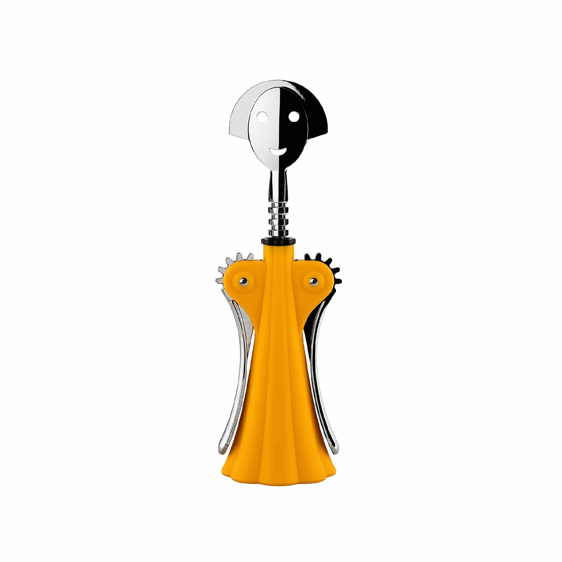 Alessi Anna G. AM01 DY - Sacco de Corcho de Design, en Resina Termoplástica y Zamak Cromado, Amarillo