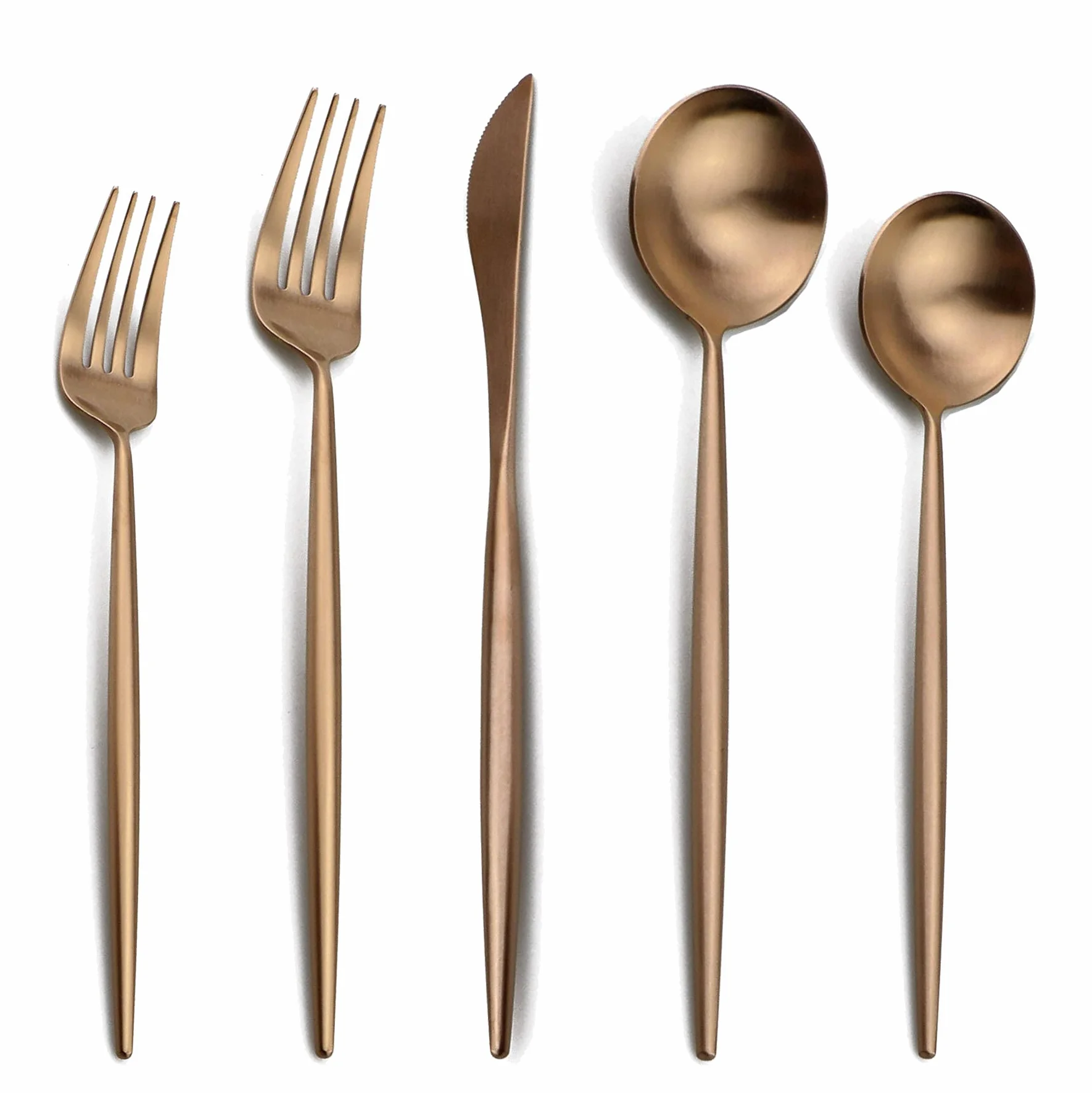 Genérico Juego De Cubiertos De Acero Inoxidable, Cubiertos De Plata Gruesos Y Duraderos, Cuchillos Y Tenedores De Acero Inoxidable Pulido Espejo, Cubiertos De Banquete Multiusos (A)