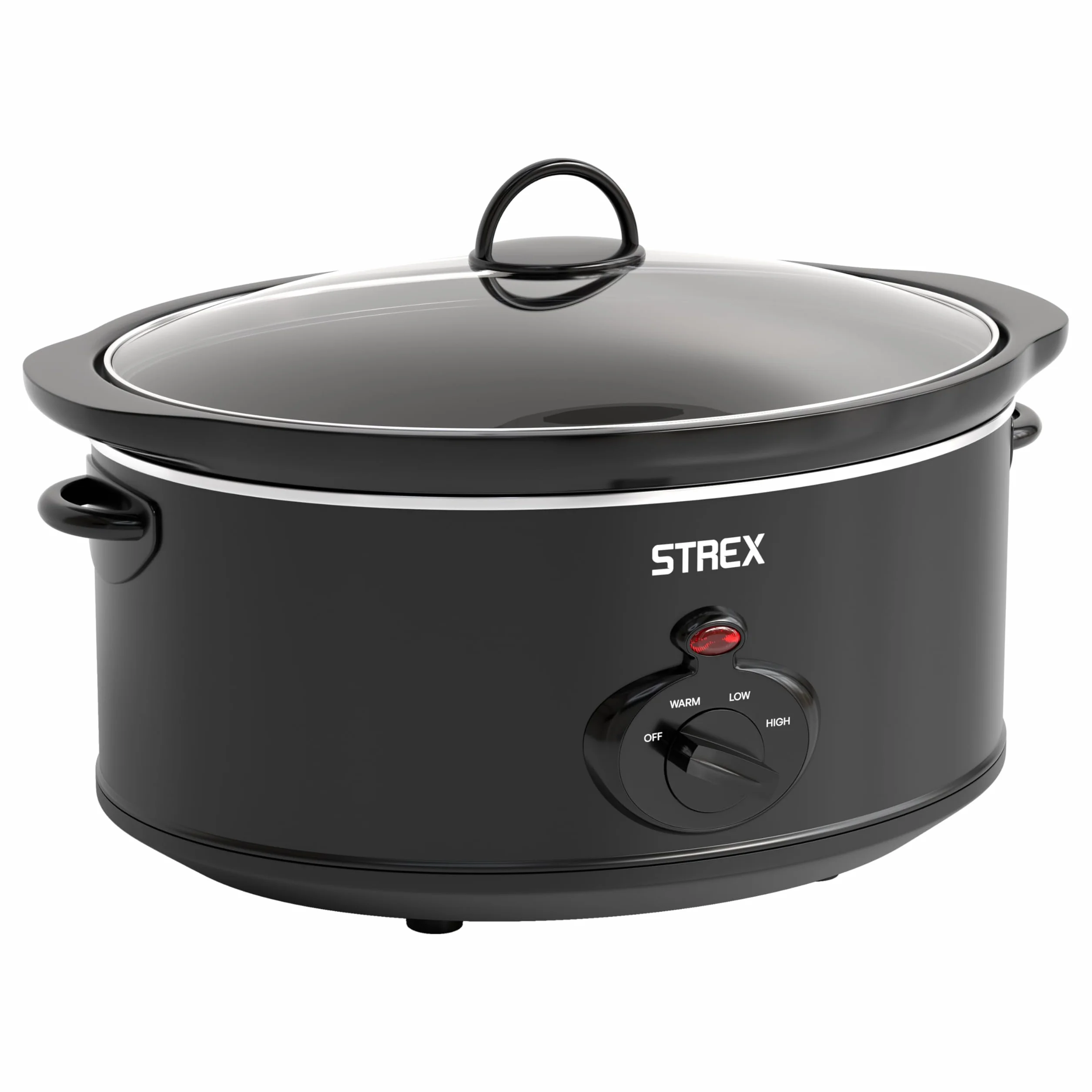Strex Olla de cocción lenta 3.5L con sartén interior de cerámica extraíble y función mantener caliente