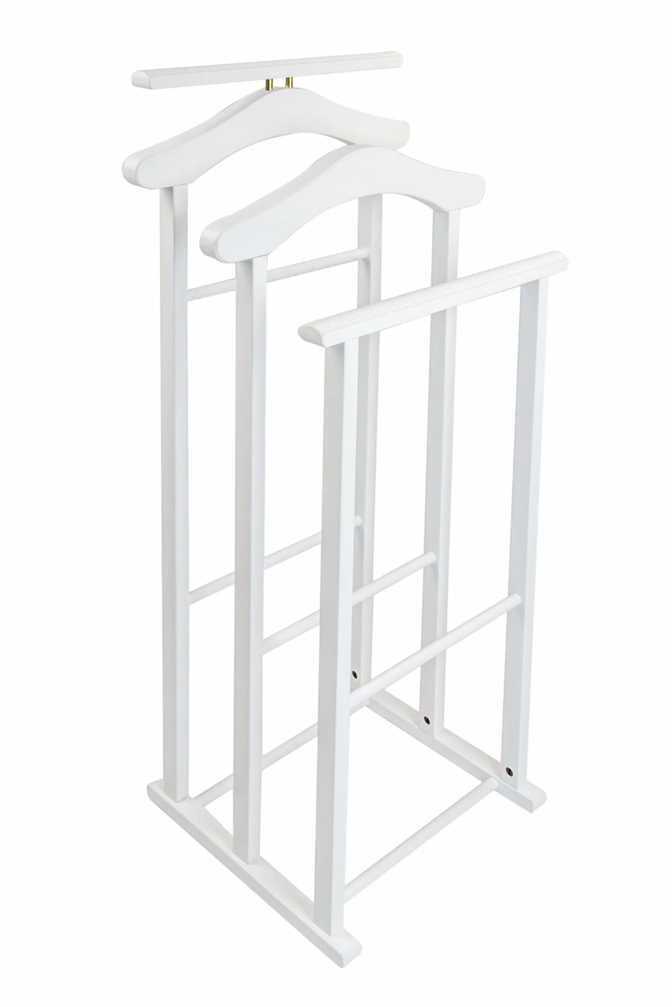 Arredamenti Italia Galán de Noche para Dormitorio Maxi, Madera - Soporte Triple - Color: Blanco Ar-It il Cuore del Legno