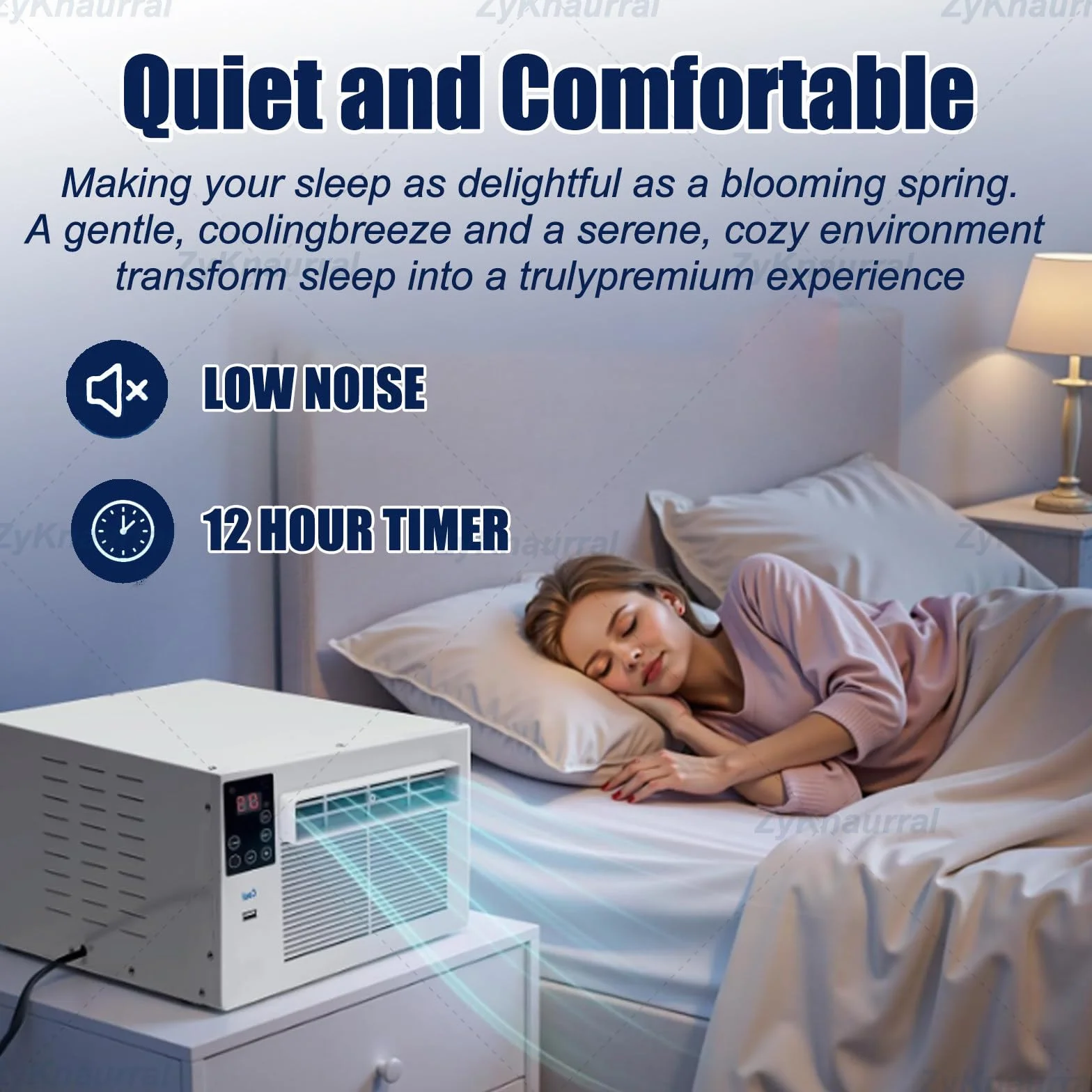 Combinado De Deshumidificador Y Aire Acondicionado Para Habitaciones Hasta 3-5 M², Unidad Aire Acondicionado Portátil, Mini Ventilador Móvil Silencioso Para El Dormitorio, Viviendas Alquiler