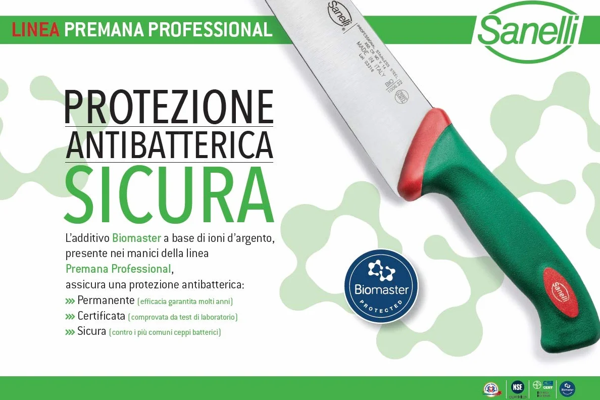 Sanelli Premana Abre Ostras, Acero Inoxidable/Verde, 9 cm