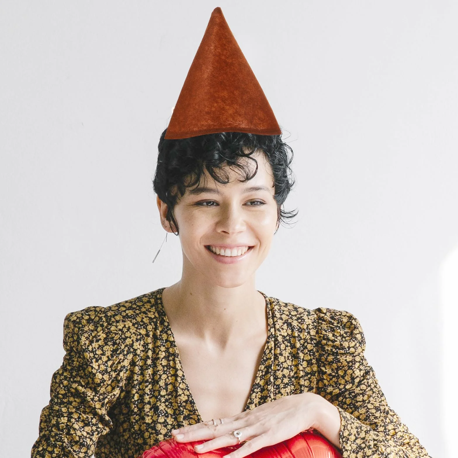 Angoily 7 sombreros de enano de fieltro grueso en forma de cono, multicolor, gorro de Navidad para fiestas y accesorios de disfraces para celebraciones
