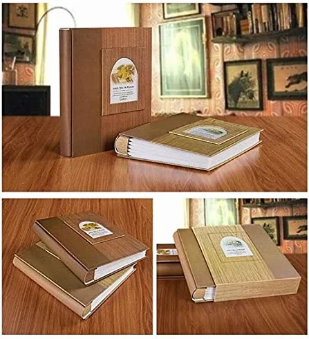 Álbum de Fotos, álbum de Fotos de 6 Pulgadas, álbum de graduación para Estudiantes y Parejas, clásico, con Vetas de Madera (Color: n.º 1)