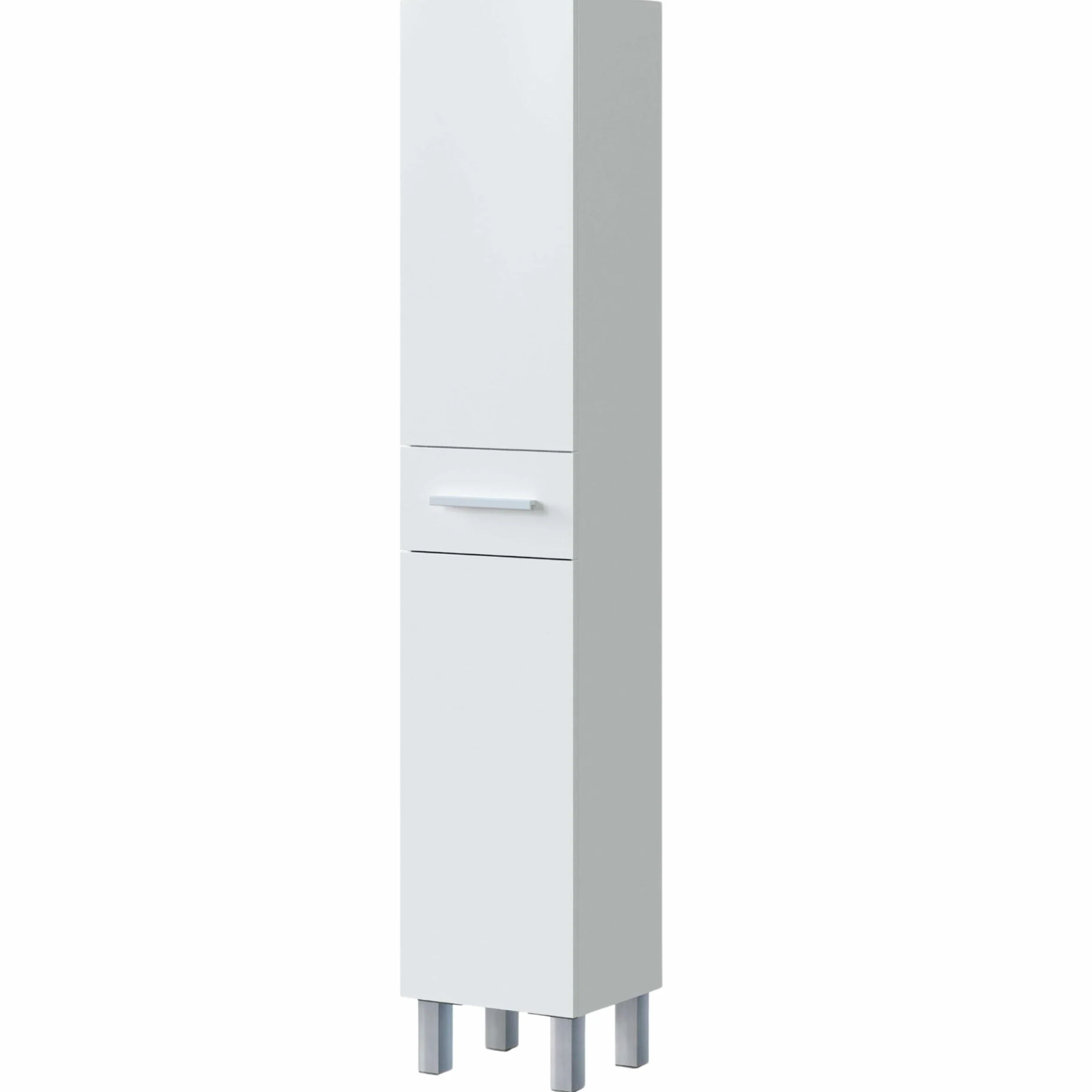 ARKITMOBEL Columna de Baño Athena Estilo Contemporáneo 2 Puertas y 1 cajón Color Blanco Brillo 182x35x31 cm