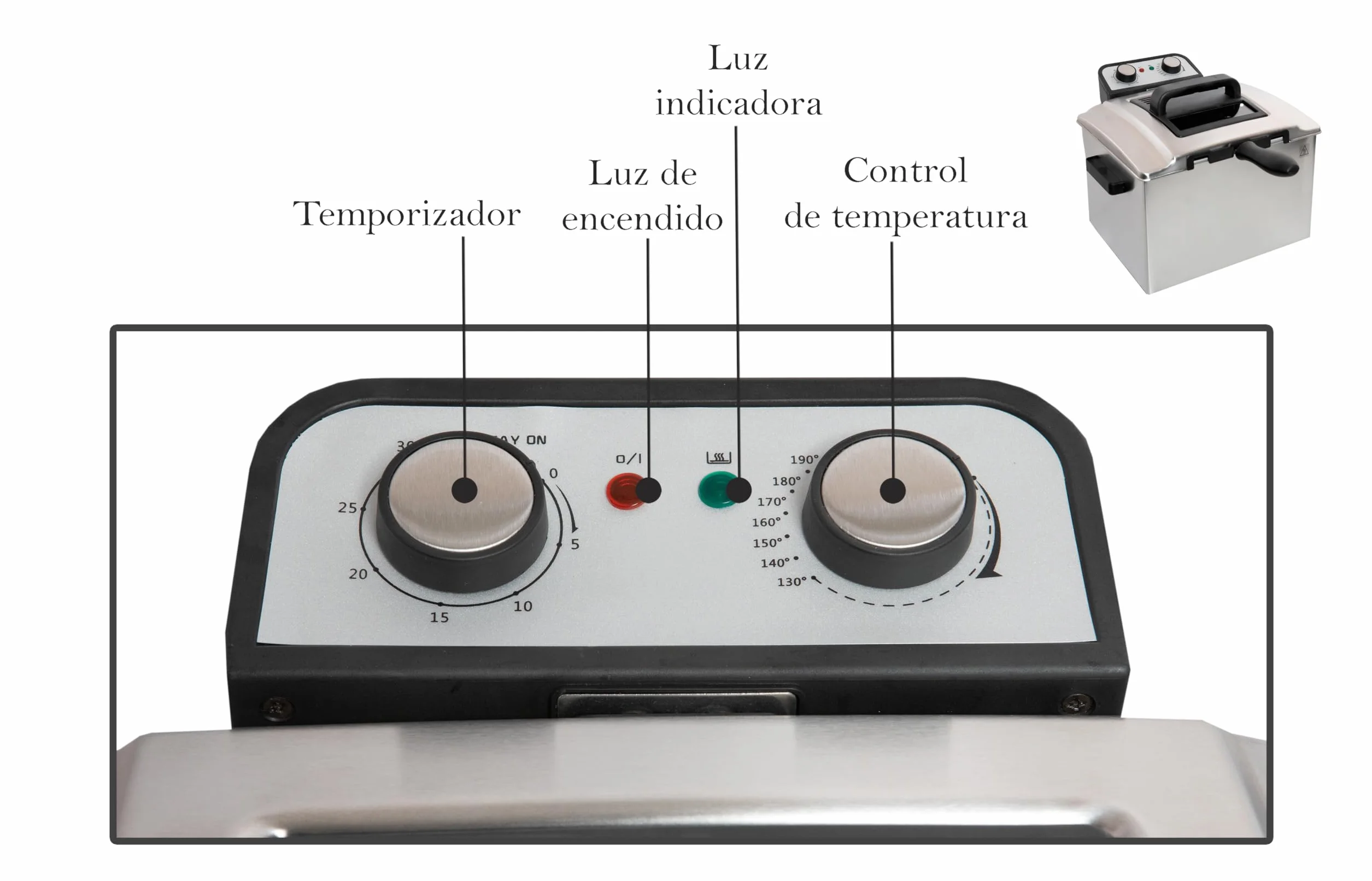 FREIDORA ELECTRICA 5L 3000W PROFESIONAL 3 CESTAS INCLUIDAS TERMOSTATO DE TEMPERATURA DESMONTABLE ACERO INOXIDABLE