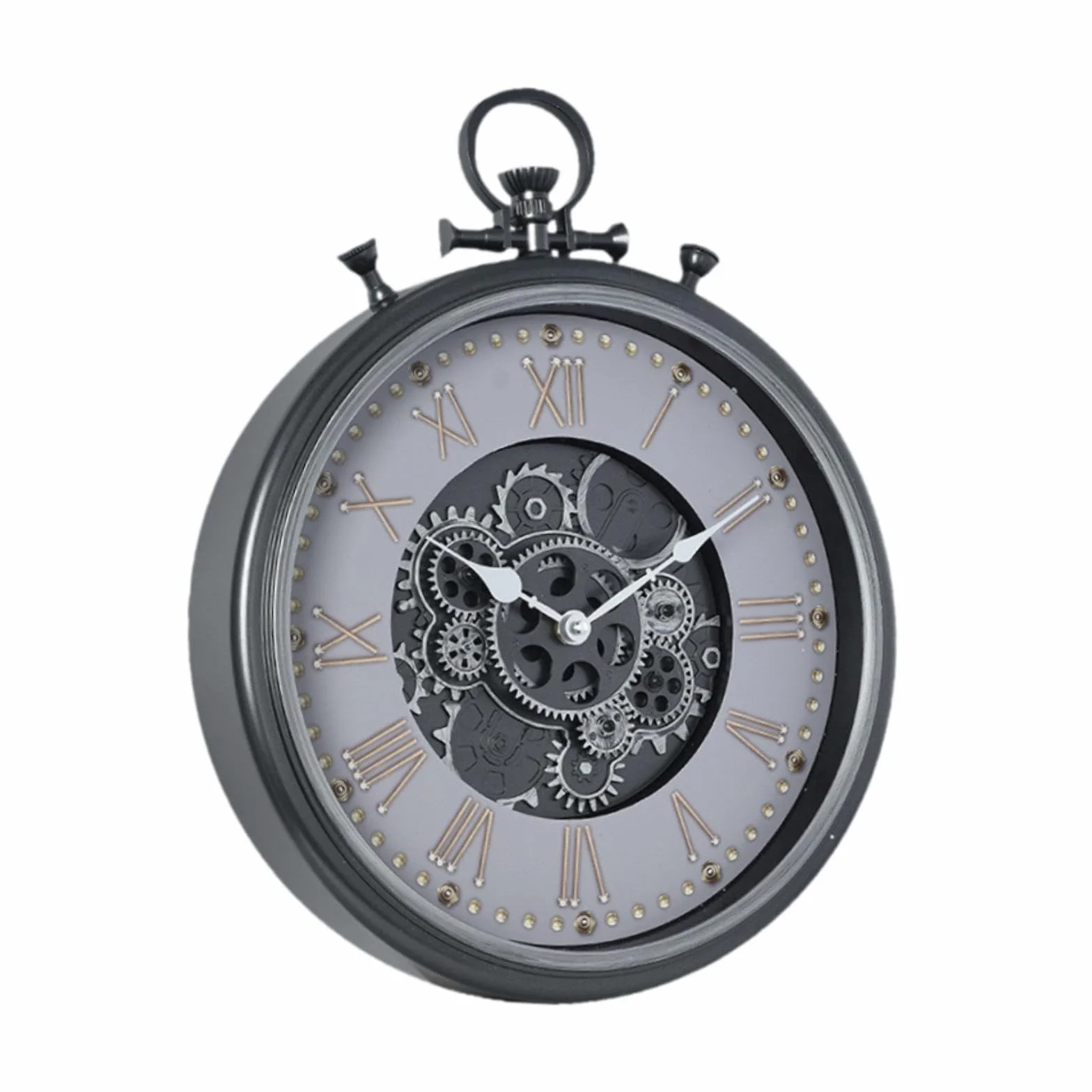Reloj de Pared, Estilo Industrial Retro, Mecanismo Silencioso, Detalles de Engranajes, Movimiento de, Acabado, Diseño, Uso Ve, Style C, Individual