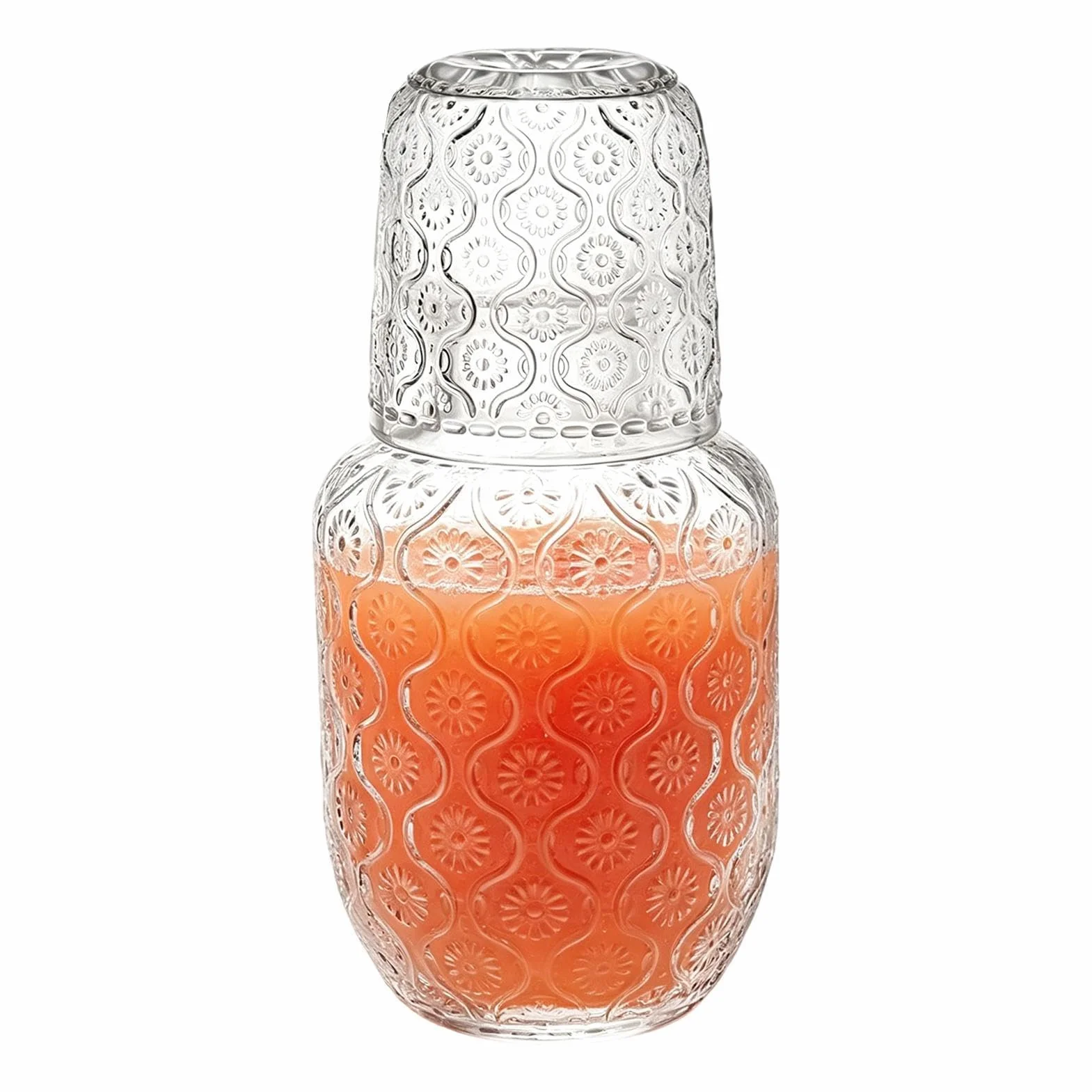 Jarra de noche – Dispensador de enjuague bucal transparente | Jarra de agua para mesita de noche, para líquidos, mesa de vino, baño, hogar, cocina, comedor, fiesta
