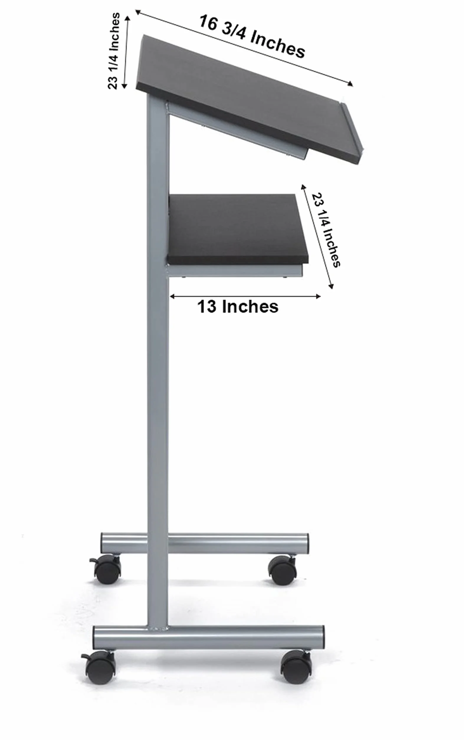 Audio-Visual Direct Atril con Ruedas y Estante de Almacenamiento