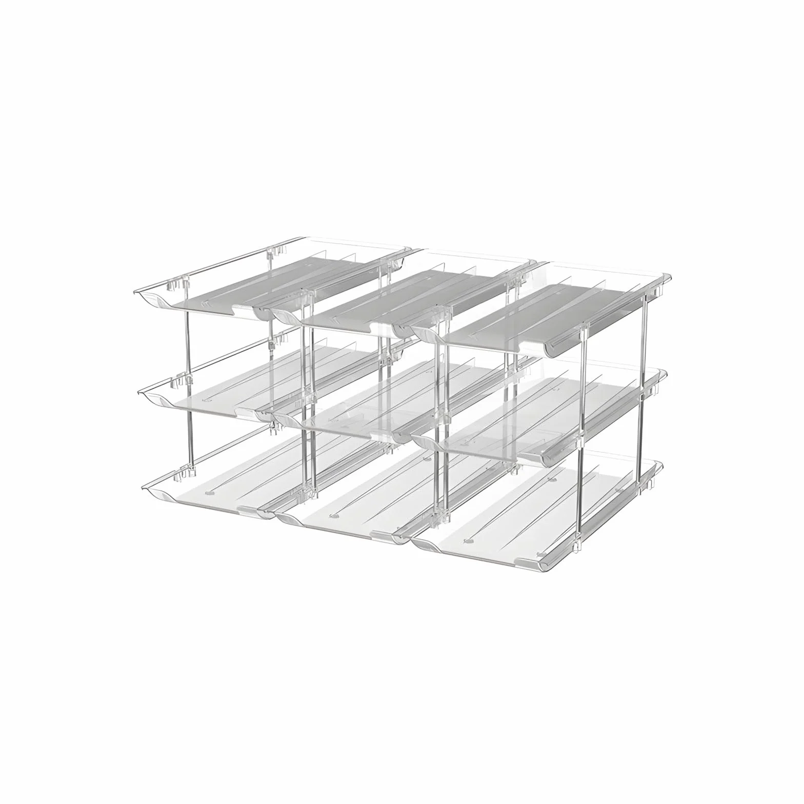 Organizadores de latas apilables de 3 Niveles para Contener hasta 36 latas con Sistemas de Enrollado automático y diseños Que ahorran Espacio Dispensador de latas de