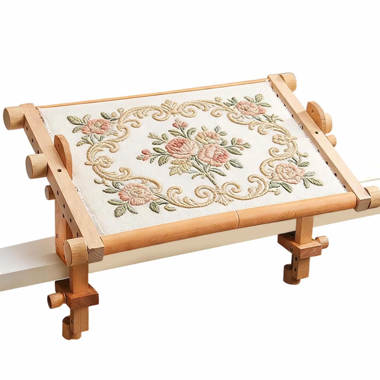 Bastidores Manuales de Acolchado a Mano Accesorio De Costura Flexible Y | Soporte Bastidor Bordado Para Esposa Abuela Principiante Experto En Hogar Y Interior