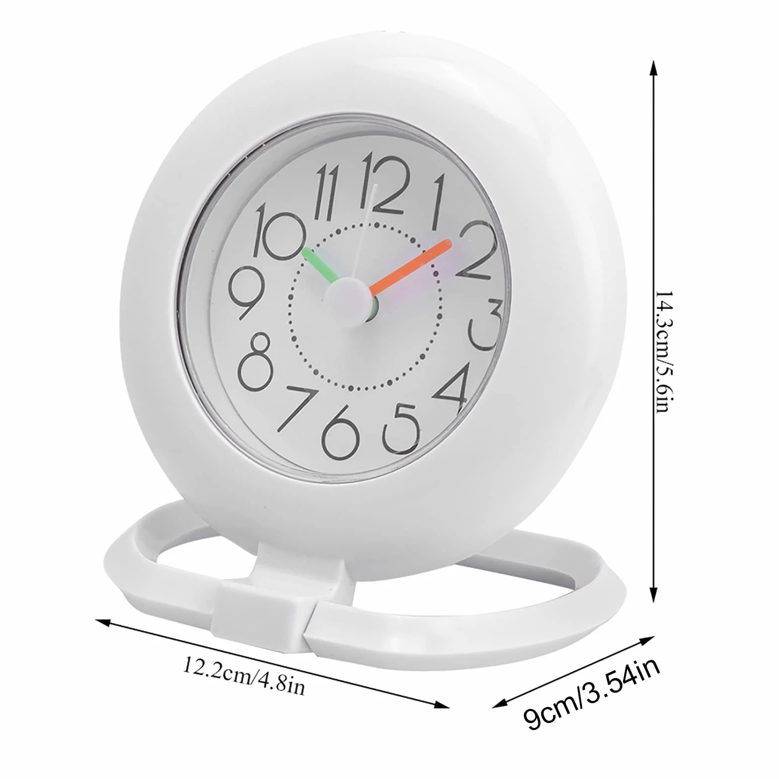 Reloj de Ducha Impermeable Doble Uso Plástico 12,2x9x14,3 Cm Blanco
