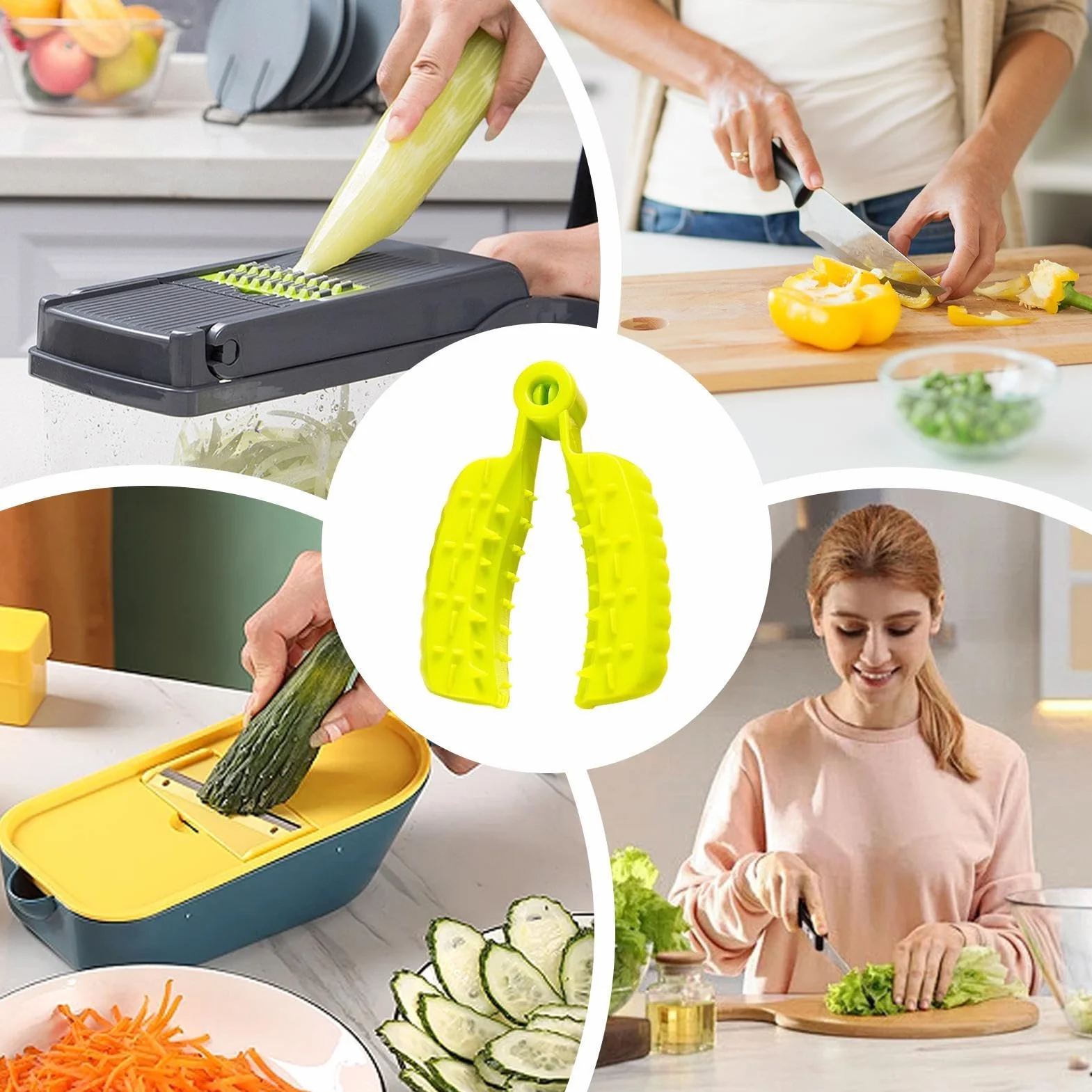 Protector de dedos para cortar alimentos - Protector de manos de cocina antideslizante
