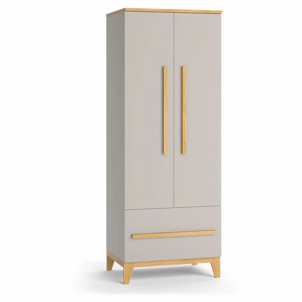 VitaliSpa Armario Infantil Malia, Roble Cachemira, 70 x 186.8 cm, para Guardar Ropa Infantil y combinable
