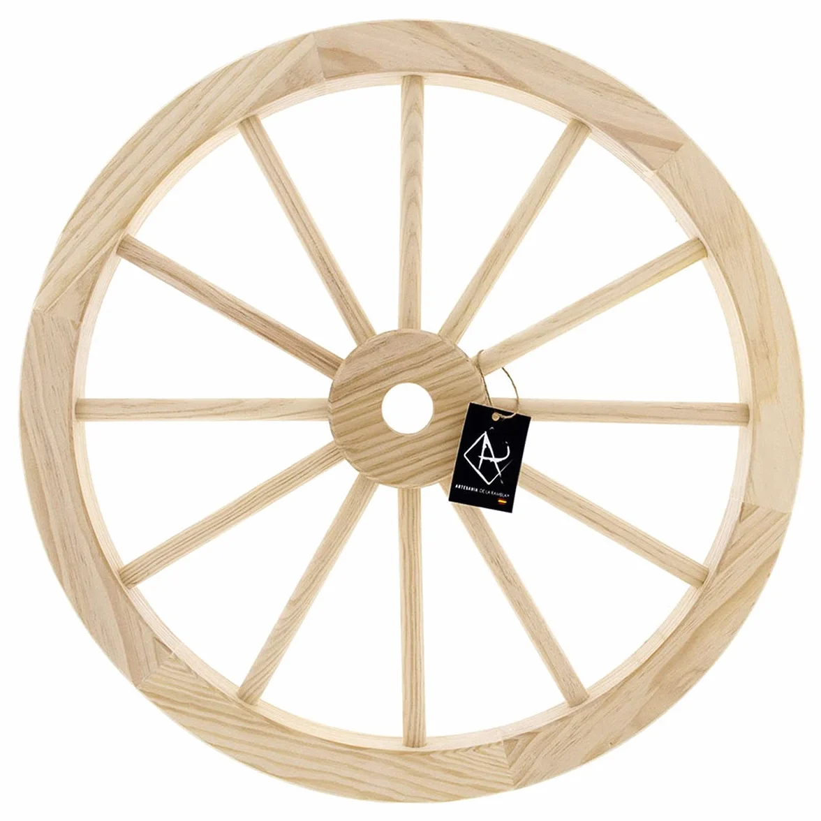 Rueda de Carro | La Rueda | Rueda Antigua | Rueda de Carro Madera | Rueda de Carro rústica | Modelo 02 | Acabado Madera Natural | 60x60x4 cm