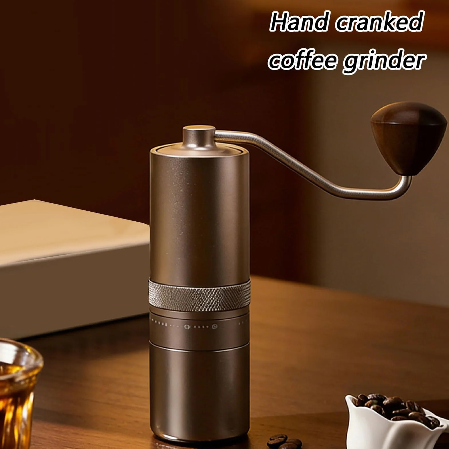 Molinillo de café Manual de Acero Inoxidable 304 de Grado médico con Materiales no tóxicos para oficinas en hogar y Uso en Exteriores Molinillo de café con Manual Núcleos de cerámica