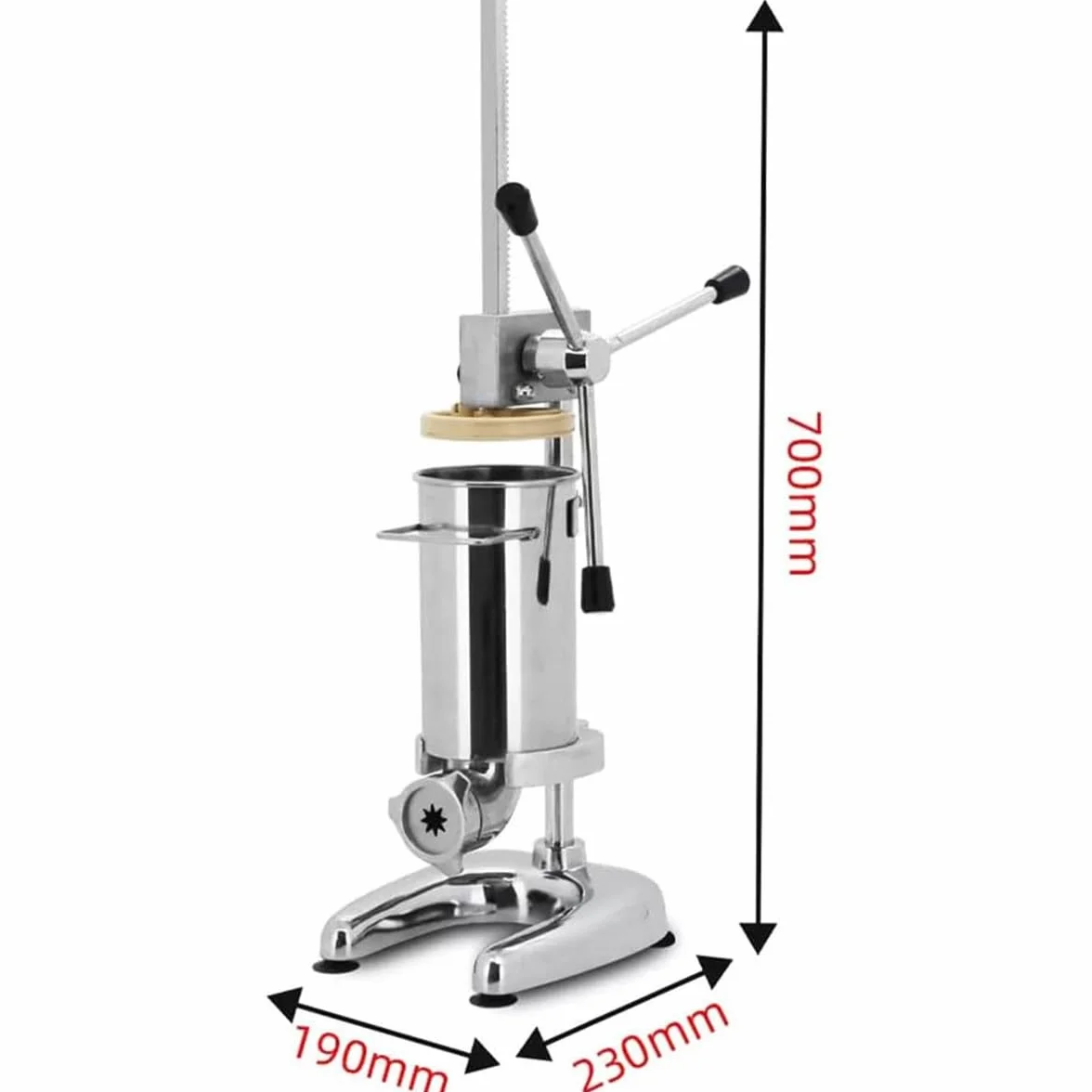 TAHALI Máquina para Hacer Churros Manual, máquina para Hacer Rellenos de Churros, máquina para Hacer Churros de rosquillas españolas Manual Comercial de 2 l, 5 Tipos de moldes