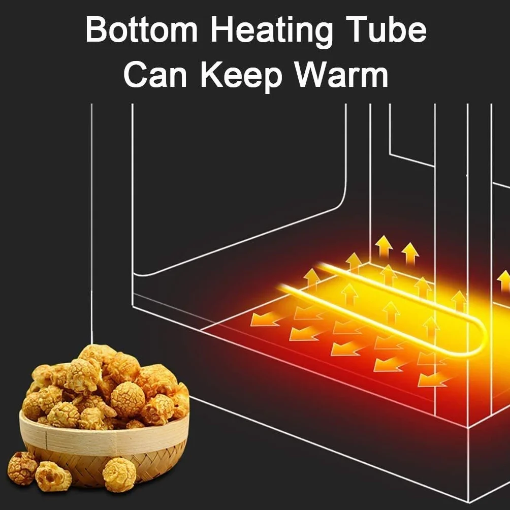 Máquina de Palomitas de maíz de Estilo Comercial, máquina de Palomitas de maíz eléctrica de 1300 W, Gran Capacidad, Temperatura Constante Inteligente