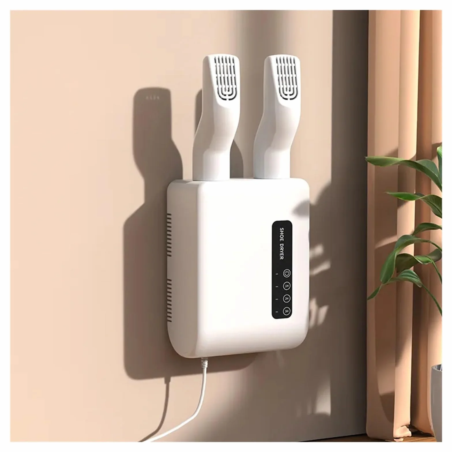 Calentadores espaciales para uso interior Secador de zapatos eléctrico y eliminador de olores, deshumidificador, calentador portátil for pies, máquina de secado de botas for el hogar, Zapatero(Bianco,