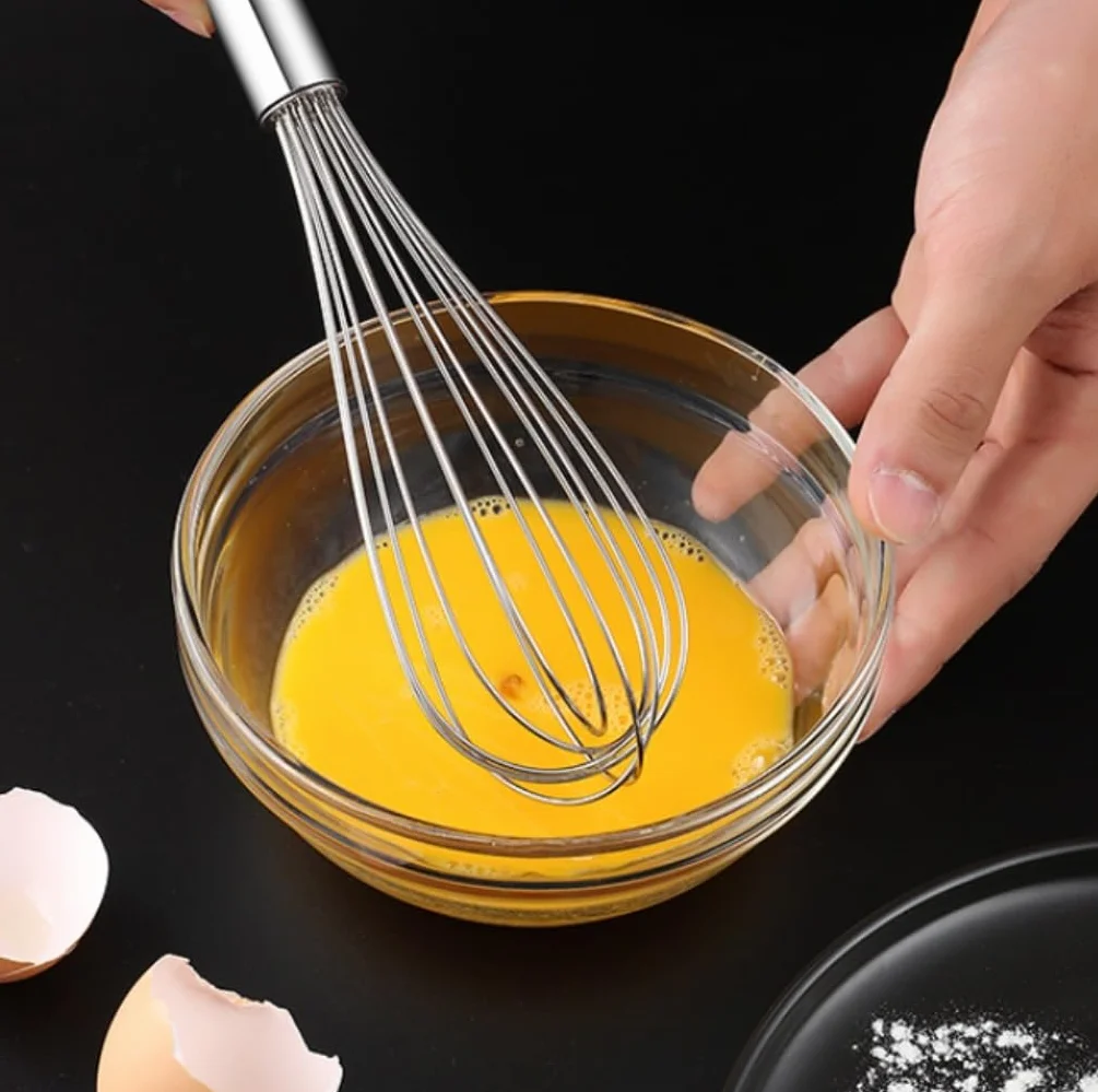 Varillas Cocina Espumador De Leche Batidor De Huevos Manual con Globos, Utensilios De Cocina For Cocinar Y Hornear, Mezclar Y Batidora De Leche(12.2 Inches)