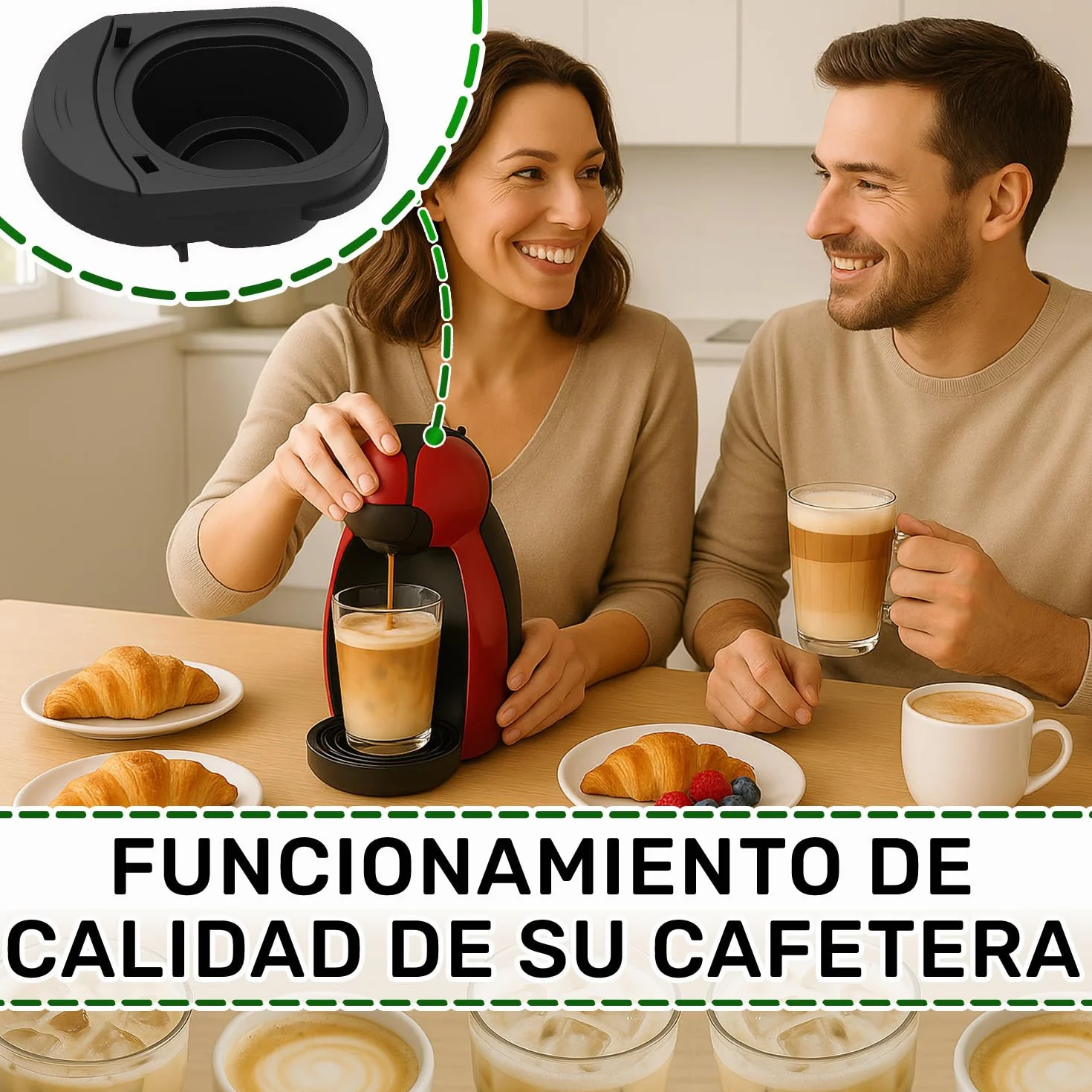 ONIX TECH Porta Capsulas para Cafetera 80x64x35 mm Ø45 mm Compatible Nescafe Dolce Gusto Piccolo XS