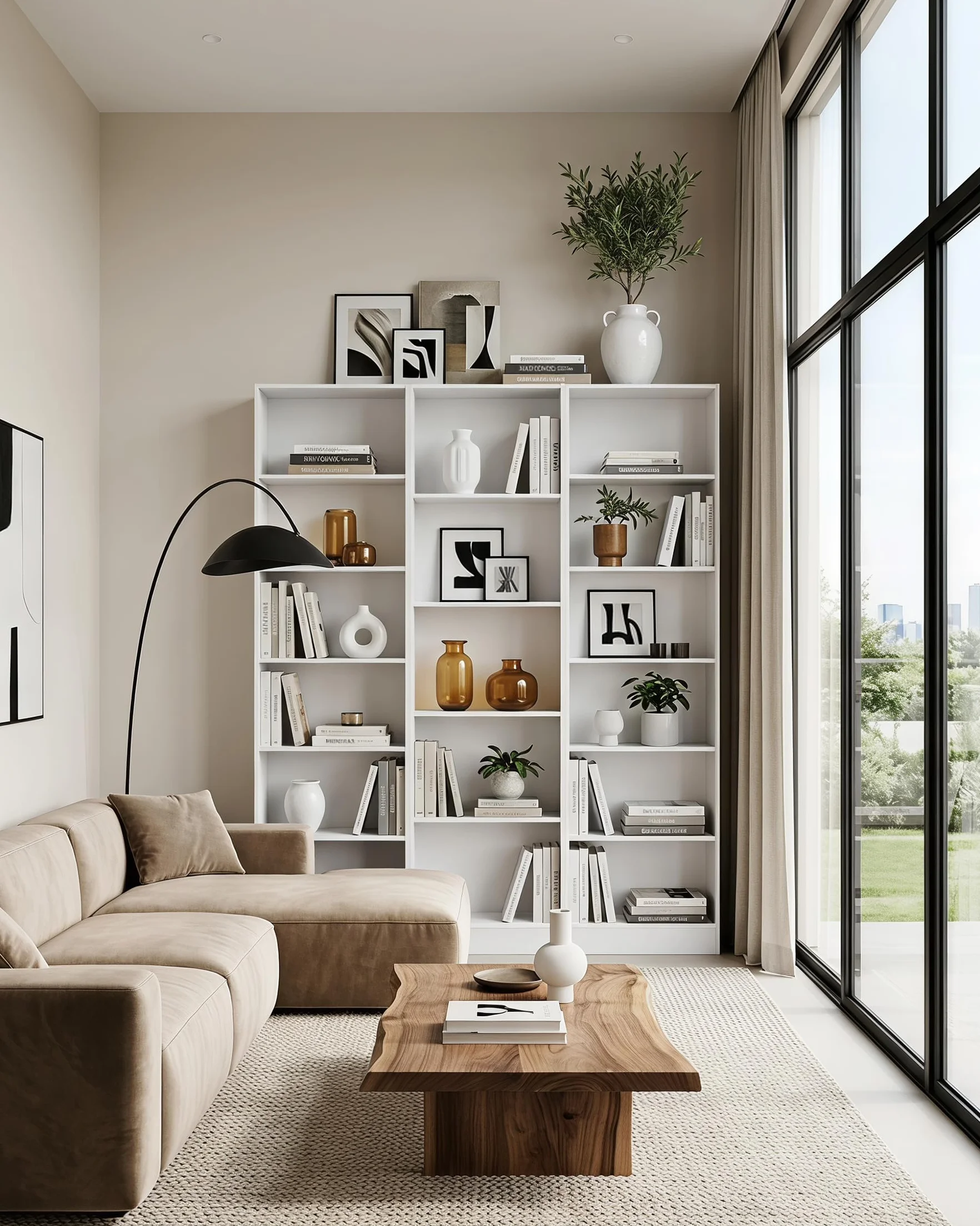 hitsuki Estantería Libros Blanca con 17 Compartimentos Librero Alto Estante para Libros Estantería Modular Mueble Organizador para Salón