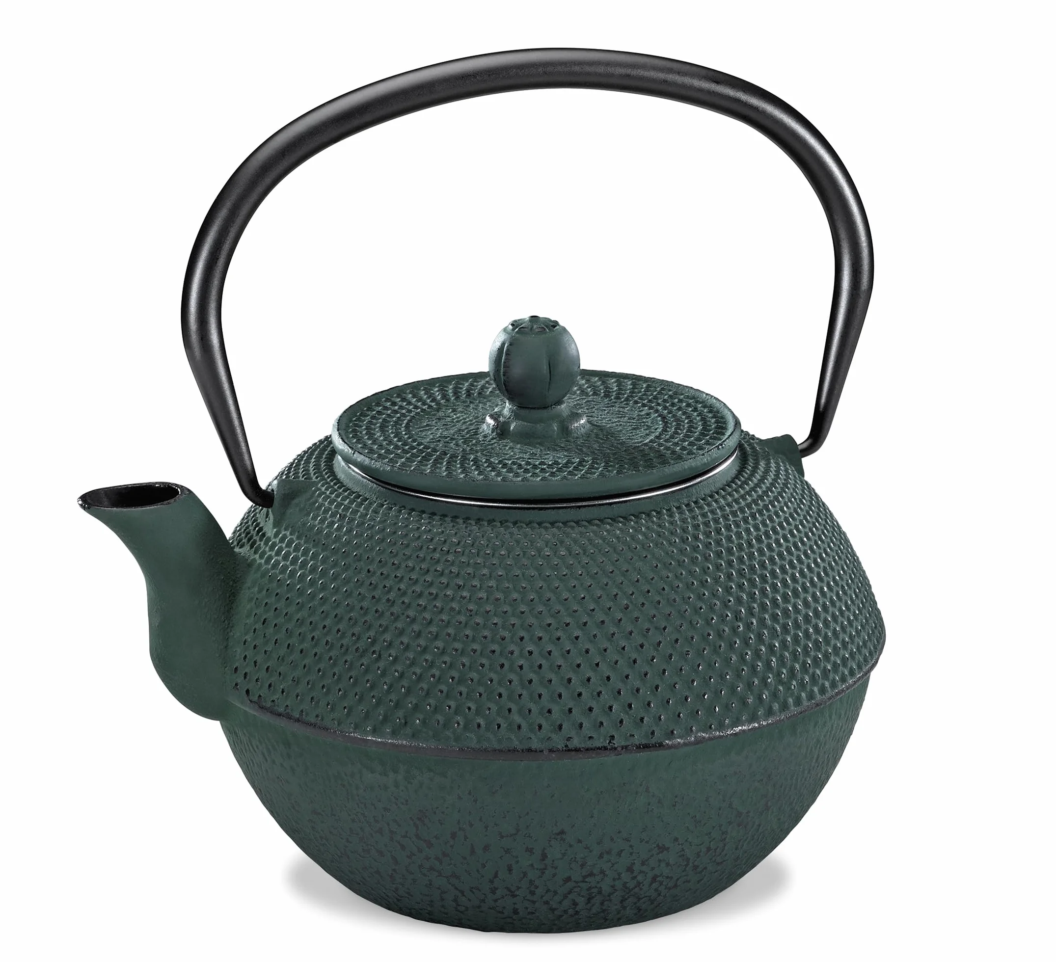 KÜCHENPROFI Tetera YASMIN de TEA, verde, hierro fundido esmaltado, 800 ml (6 tazas), filtro de acero inoxidable integrado, tetera asiática de hierro fundido