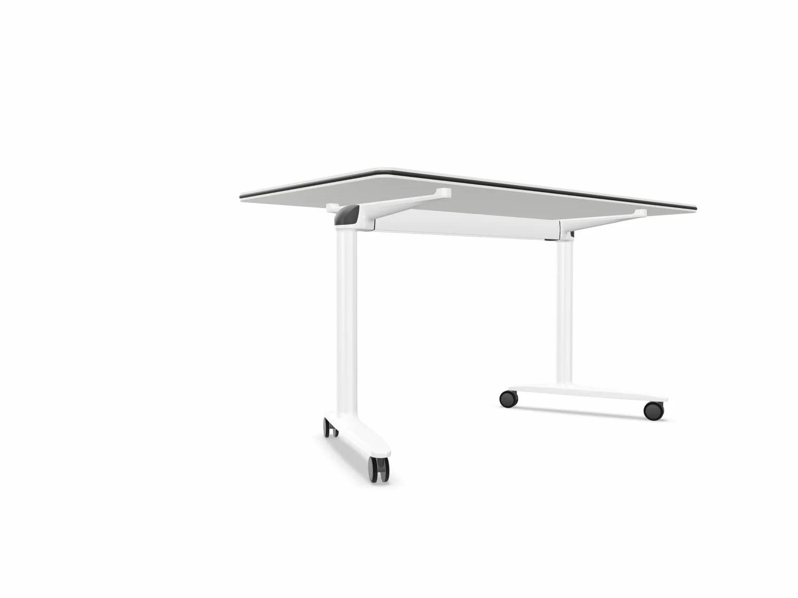 Spacio Mesa de Oficina Abatible Actiu Talent 120x80cm con Ruedas Gama Top Estructura Blanca Mesa Profesional Plegable y transportable