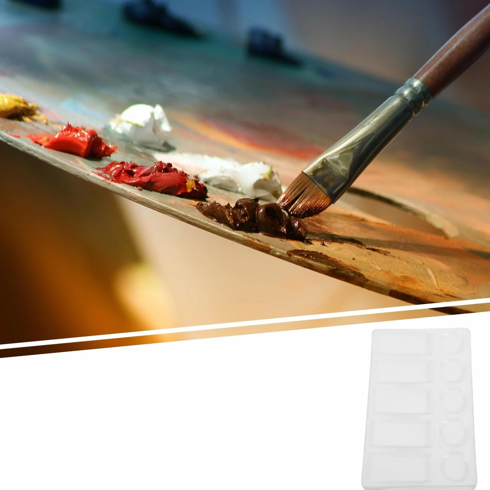 Paleta De Pintura Paleta de Colores de 2 uds, Paleta de Pintura, Paleta de Mezcla de Acuarelas, Bandeja de Pintura, Paleta de Colores, Placas de Mezcla de pigmentos