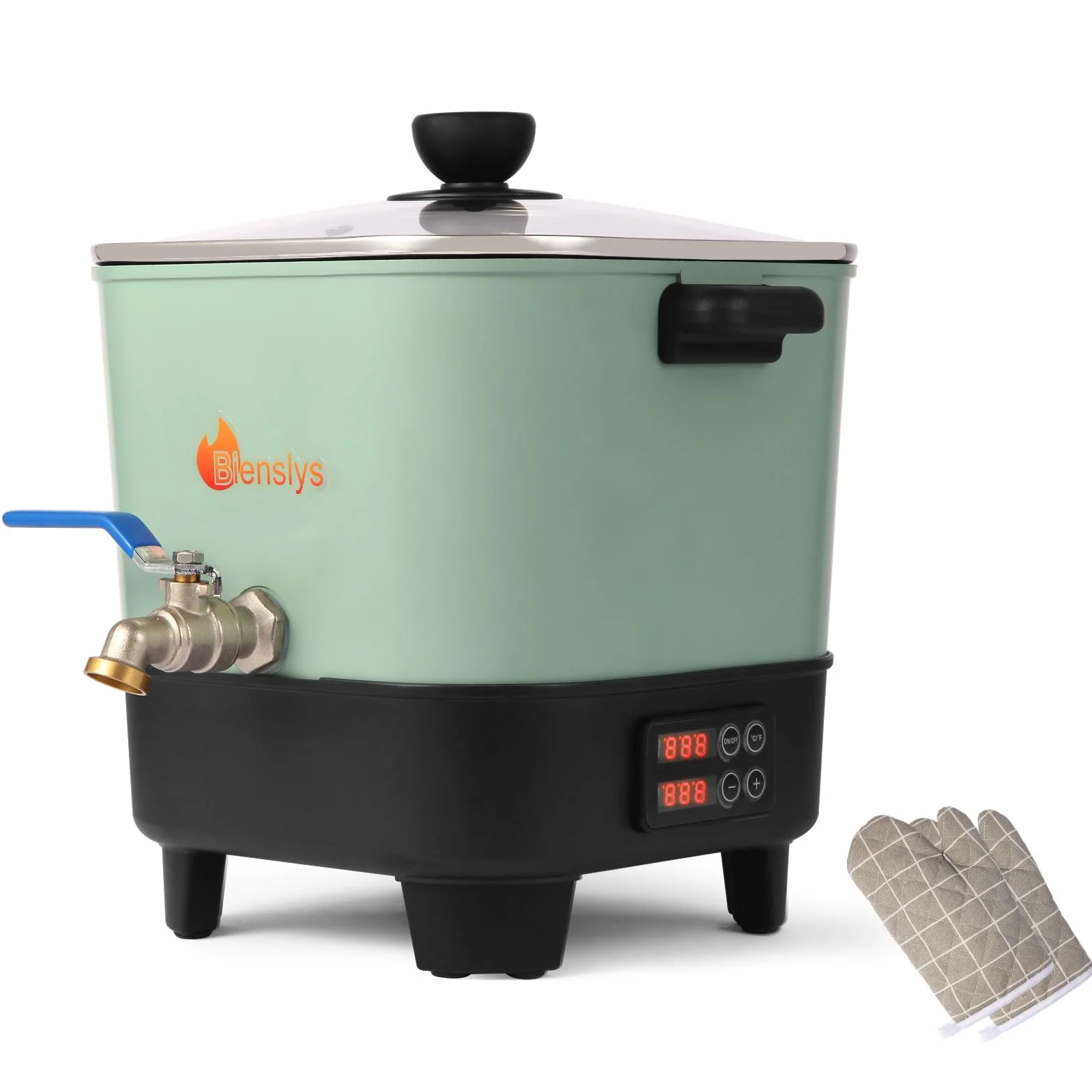 Fundidor de Cera eléctrico de 6,5 L para fabricación de Velas y jabones – Panel de Temperatura Digital con Pico vertedor, Antiadherente, Fondo en V para un vertido y Limpieza fáciles