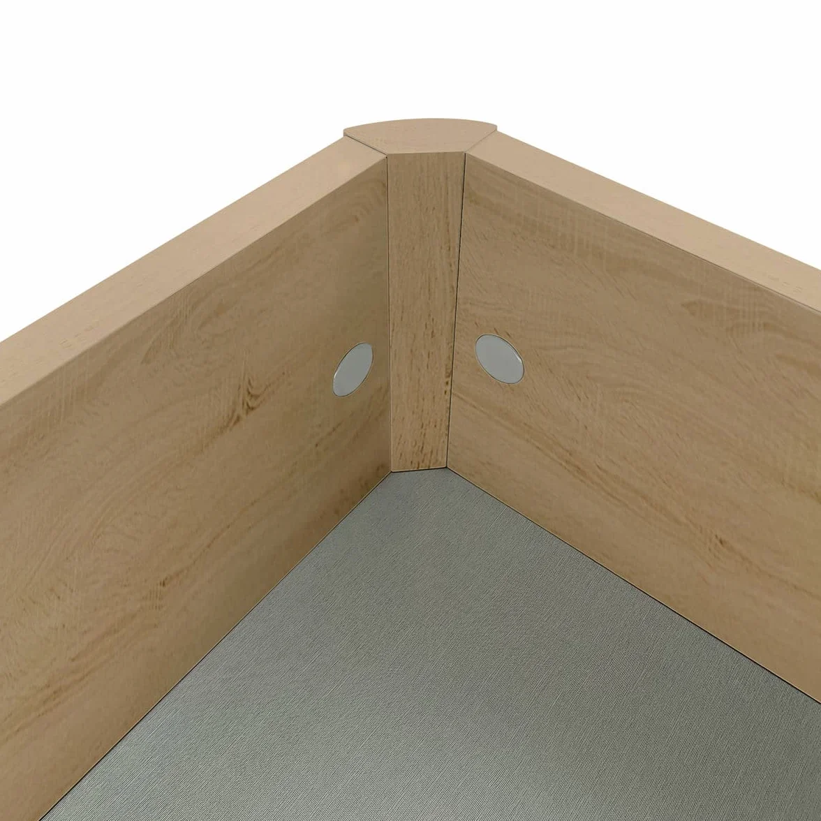 DUÉRMETE ONLINE - Canapé Abatible Madera Gran Capacidad Cajón Grosor 30mm con Tapa Reforzada y Transpirable, 150x190