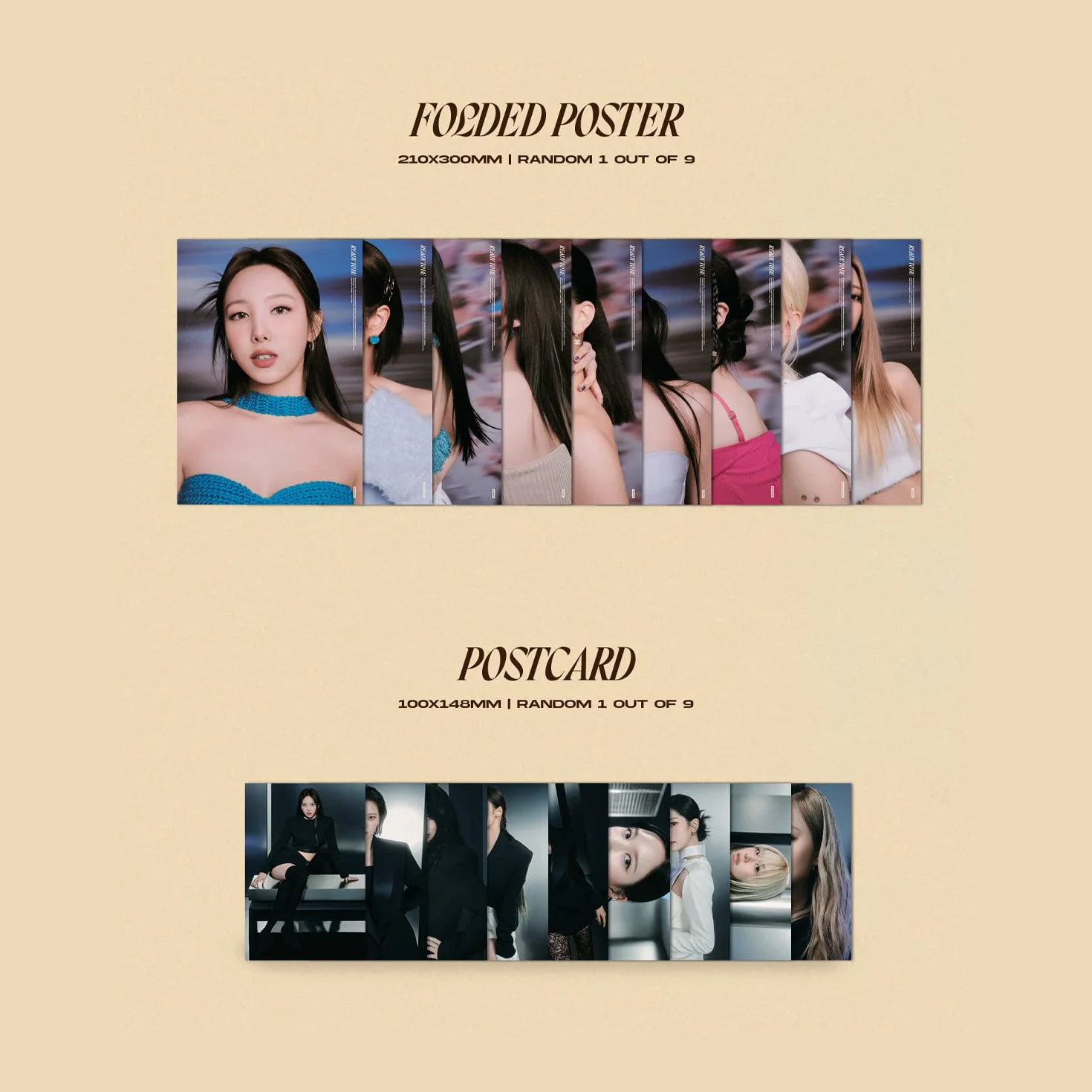 TWICE 12th Mini Album READY TO BE READY Ver. Photobook CD-R Folded Poster Postcard Message Photocard Set PVC Card