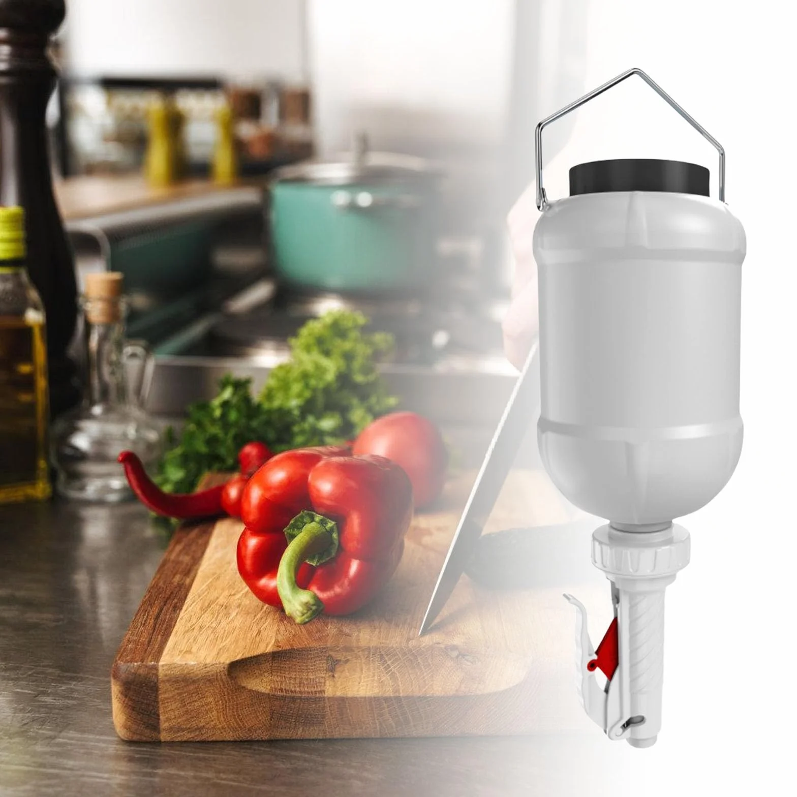 Botella de salsa recargable que ahorra espacio, resistente a fugas, exprimidor de condimentos para uso comercial en cocina comercial, botella exprimible de gran capacidad