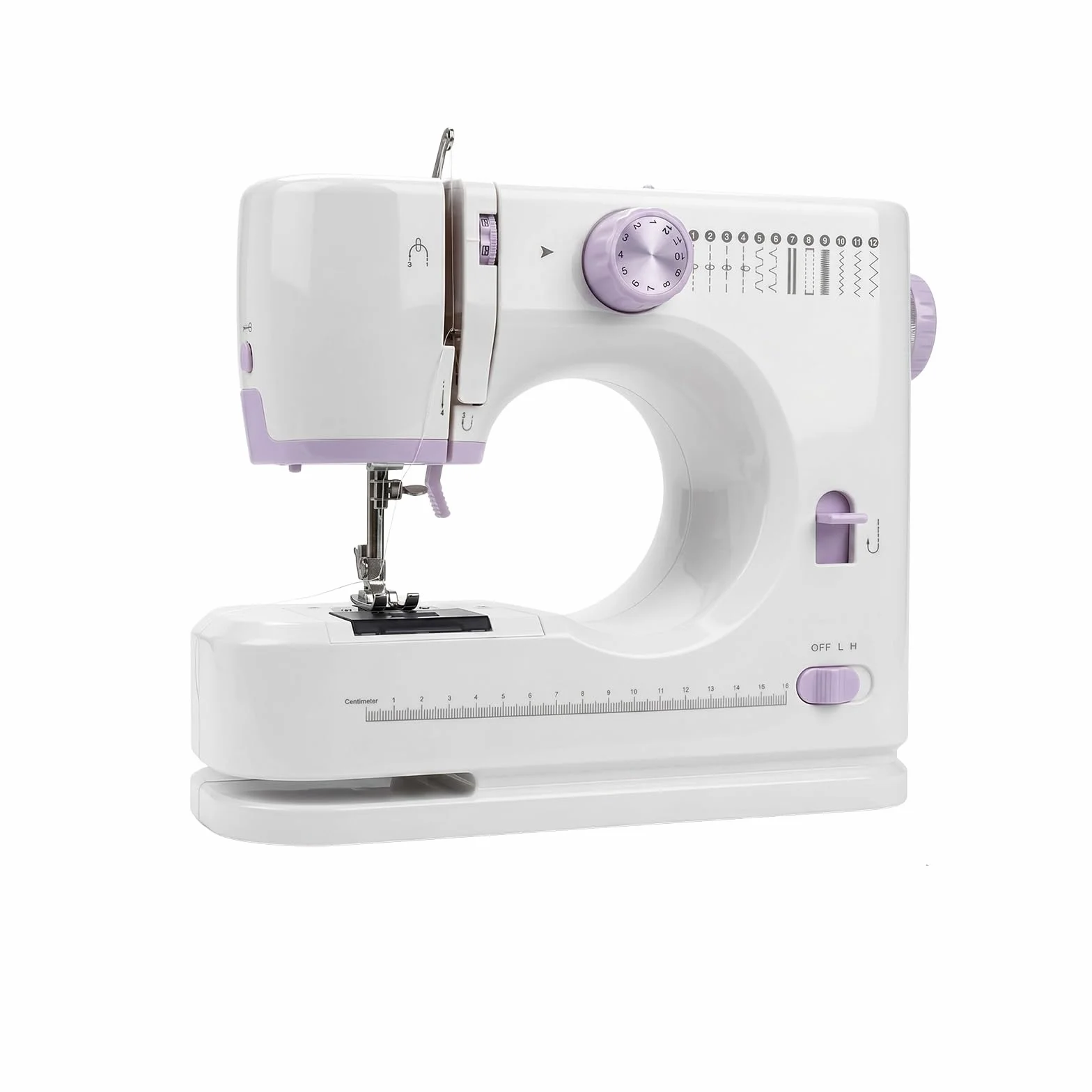 Máquina de coser eléctrica, 520 12 puntadas, minimáquina de coser doméstica multifuncional con pedal