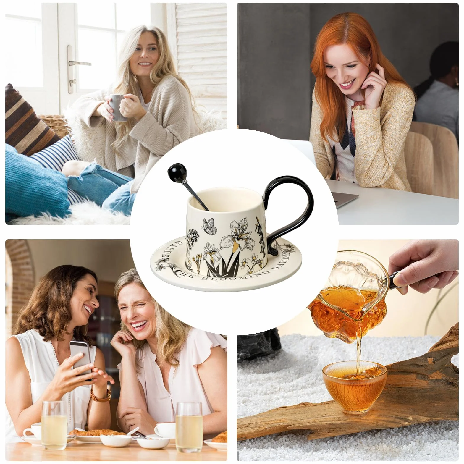 Taza De Té Vajilla para Bebidas de 26cl | Tazas Para Latte Para Leche Chocolate Cappuccino Desayuno Regalo Cocina Restaurante
