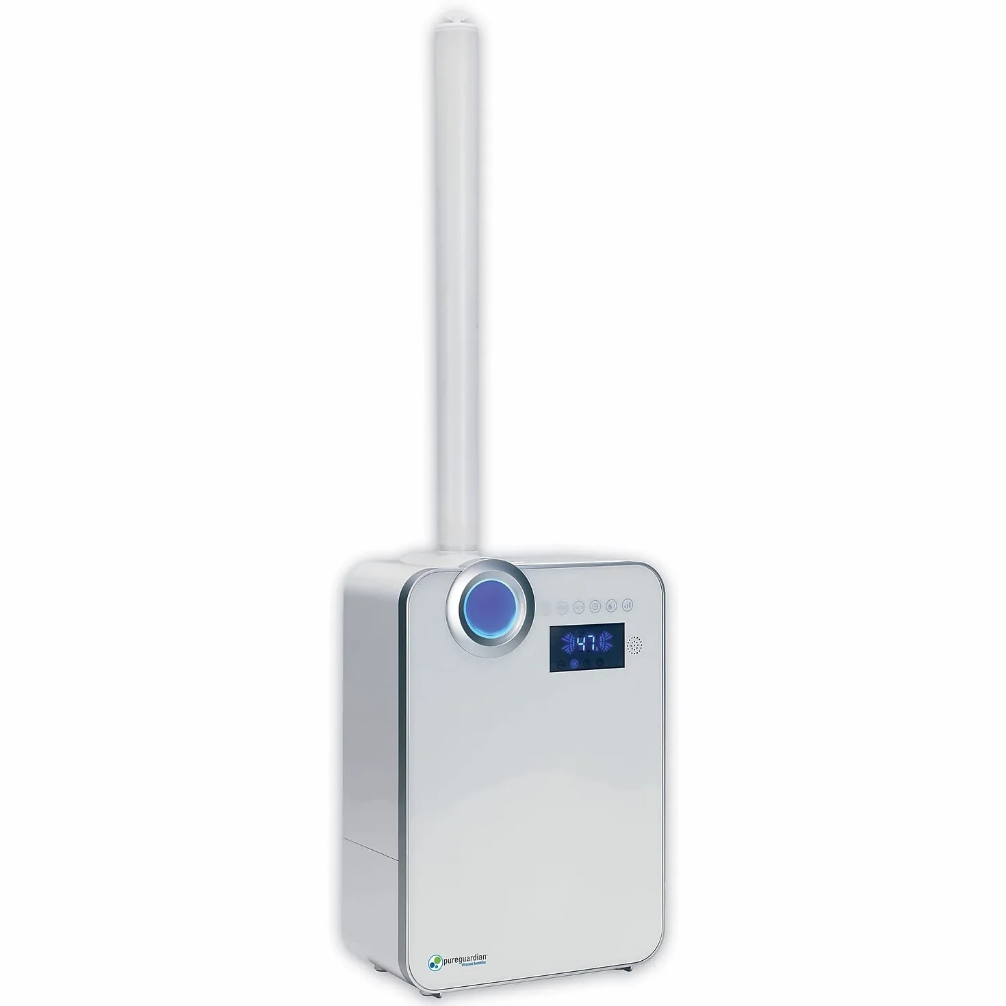 Humidificador ultrasónico PureGuardian de 12,5 l de salida por día con vapor frío y cálido H7550 , Crystal White, 1