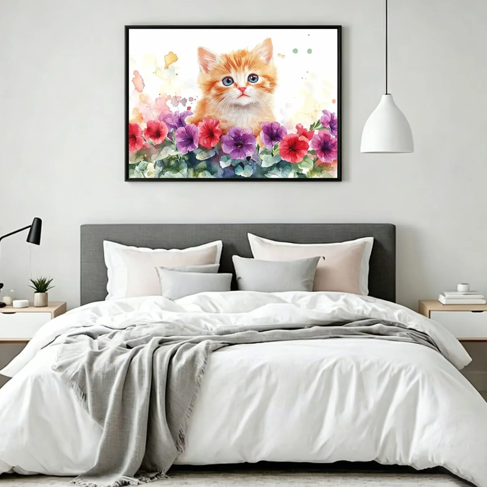 Pintar por Numeros planta Pinturas Acrilicas gato Pintura por Numeros Adultos DIY Lienzos para Pintar, Pintura Acrilica Manualidades, Decoración para Hogar, Regalos Cumpleaños 90x120cm Sin Marco q-984