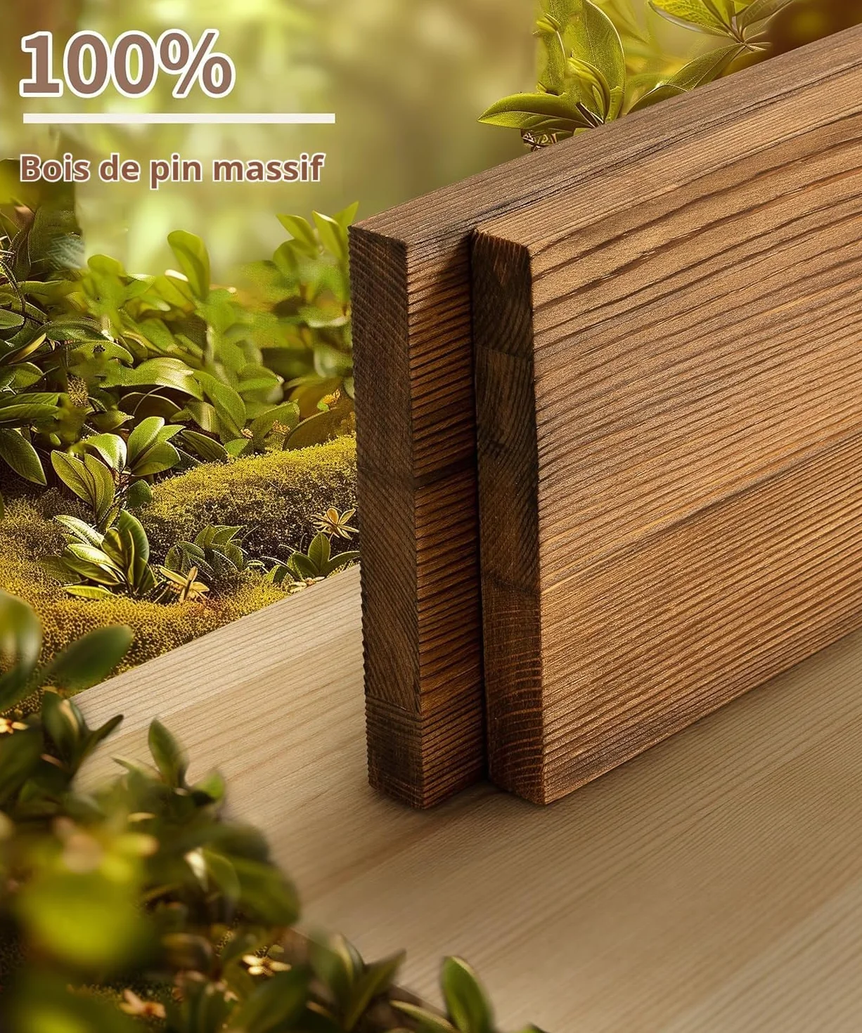 Gronda Estantería de Pared Larga, Baldas de Madera Marrón con Soporte Metal | 60cm Estantes de Pared Juego de 2, Repisa, Almacenaje, Decoración, Balda Flotante para Fotos, Plantas, para Salón