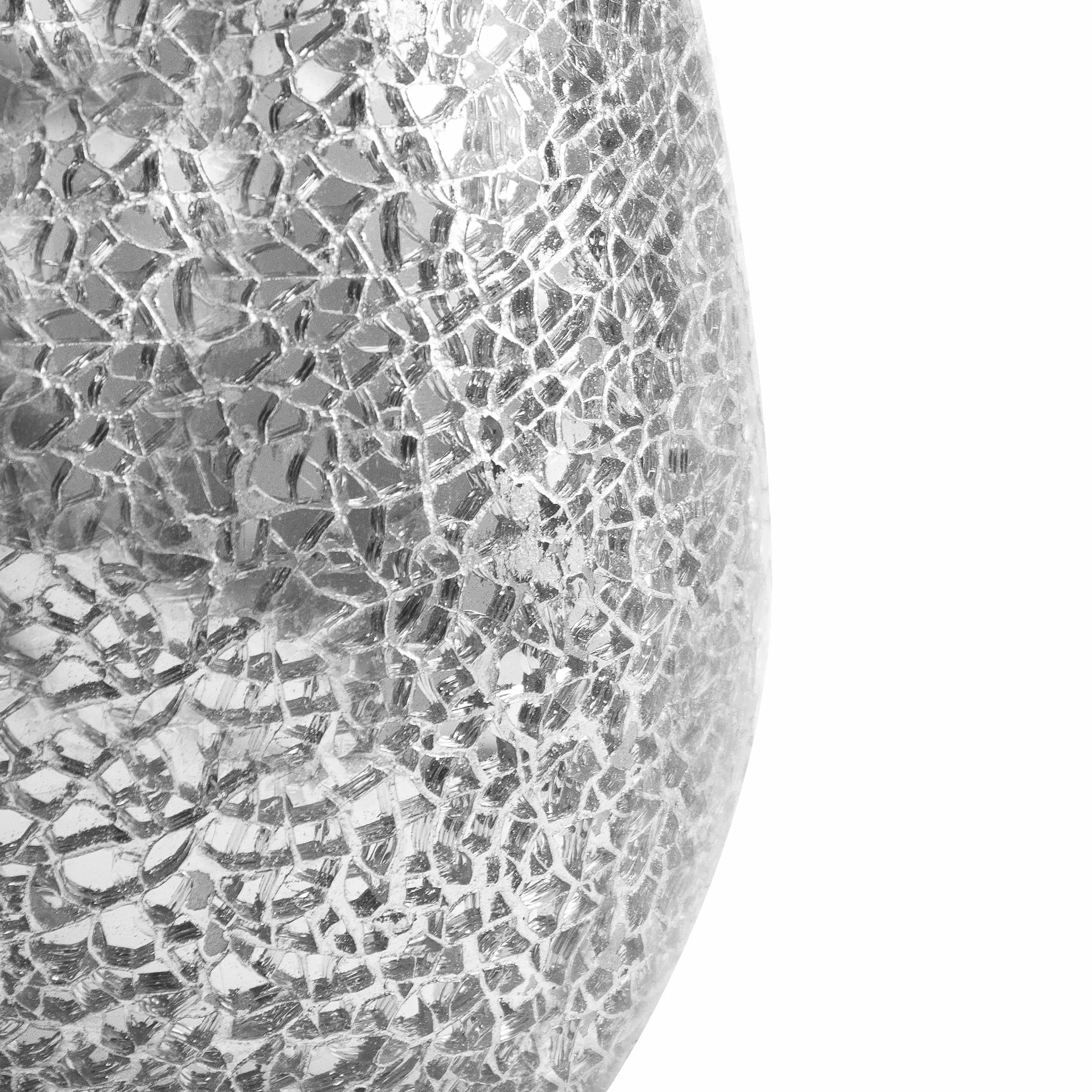 Vaso Cepillo Dientes Baño Serie Trencadis Plata Resina Cristal 8 cm x 12 cm