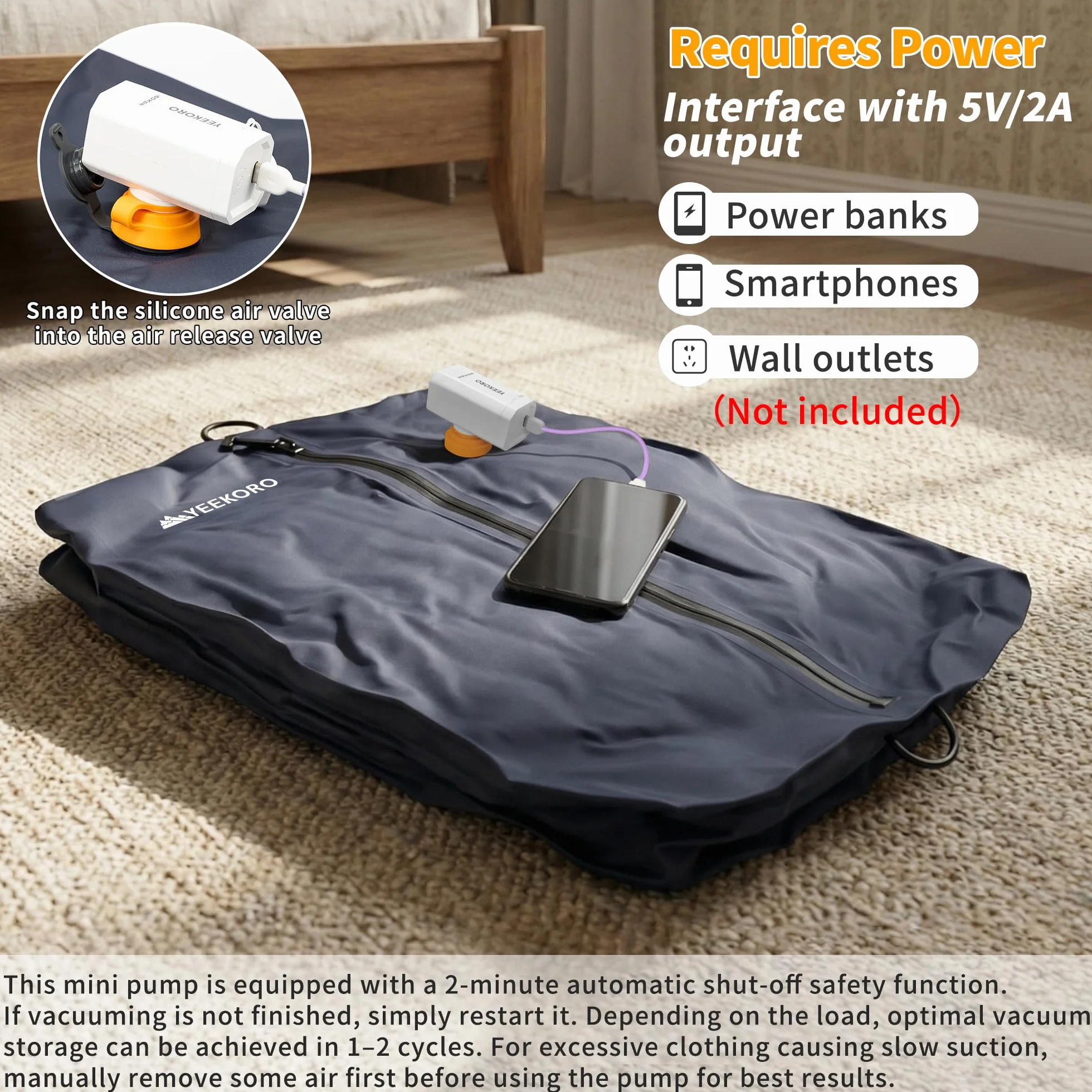 Bolsa de vacío para viajes, bolsas de compresión al vacío profesionales, IPX8, impermeables, reutilizables, antidesgarros, ahorran espacio, bolsas de almacenamiento al vacío con bomba para