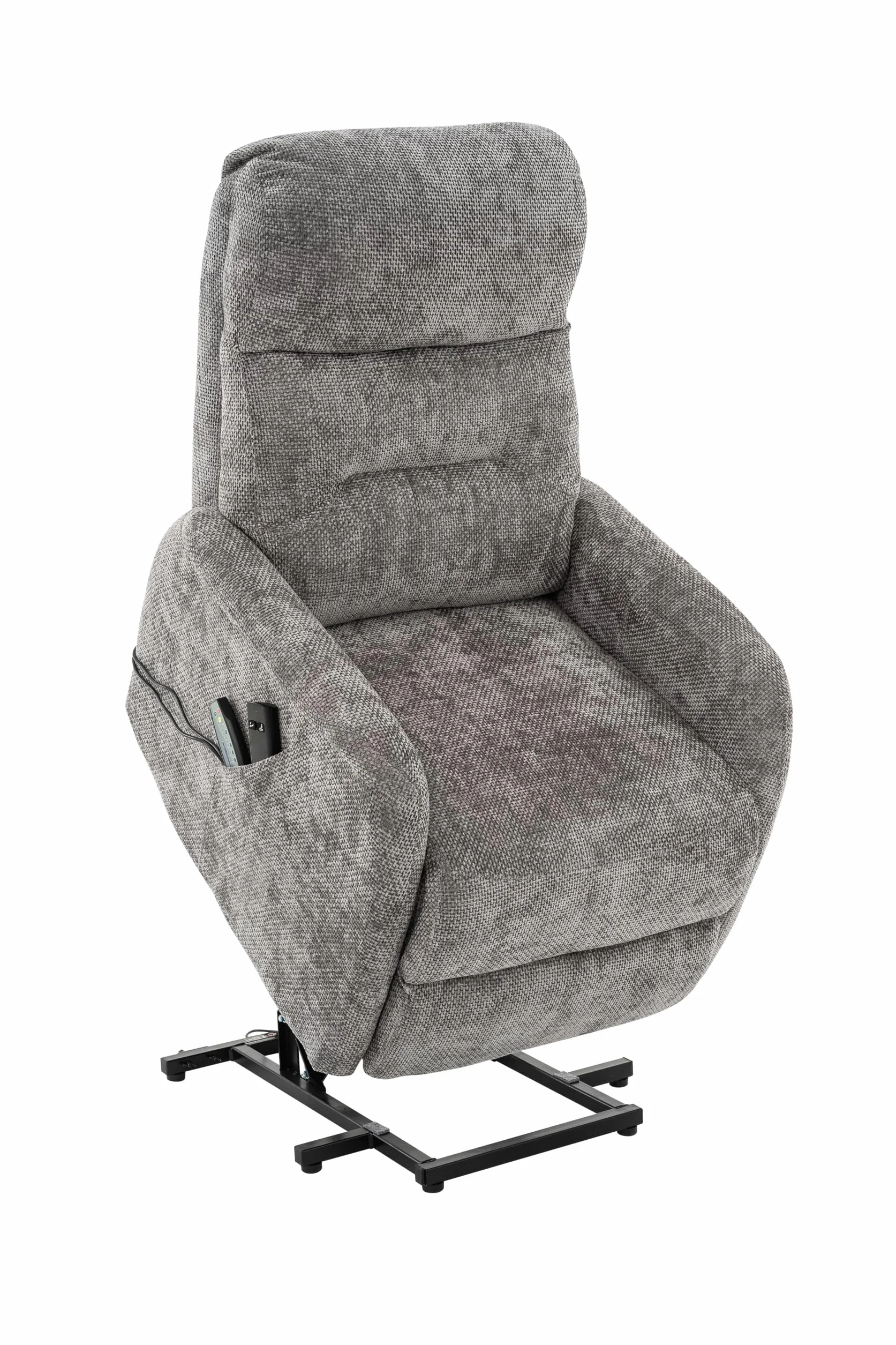 ASTAN HOGAR Sillón Relax con Función Auto-Ayuda (Levanta Personas) y reclinación eléctrica. Masaje y Termoterapia, Tapizado en Chenilla, Modelo Alma AH-AR10600GR